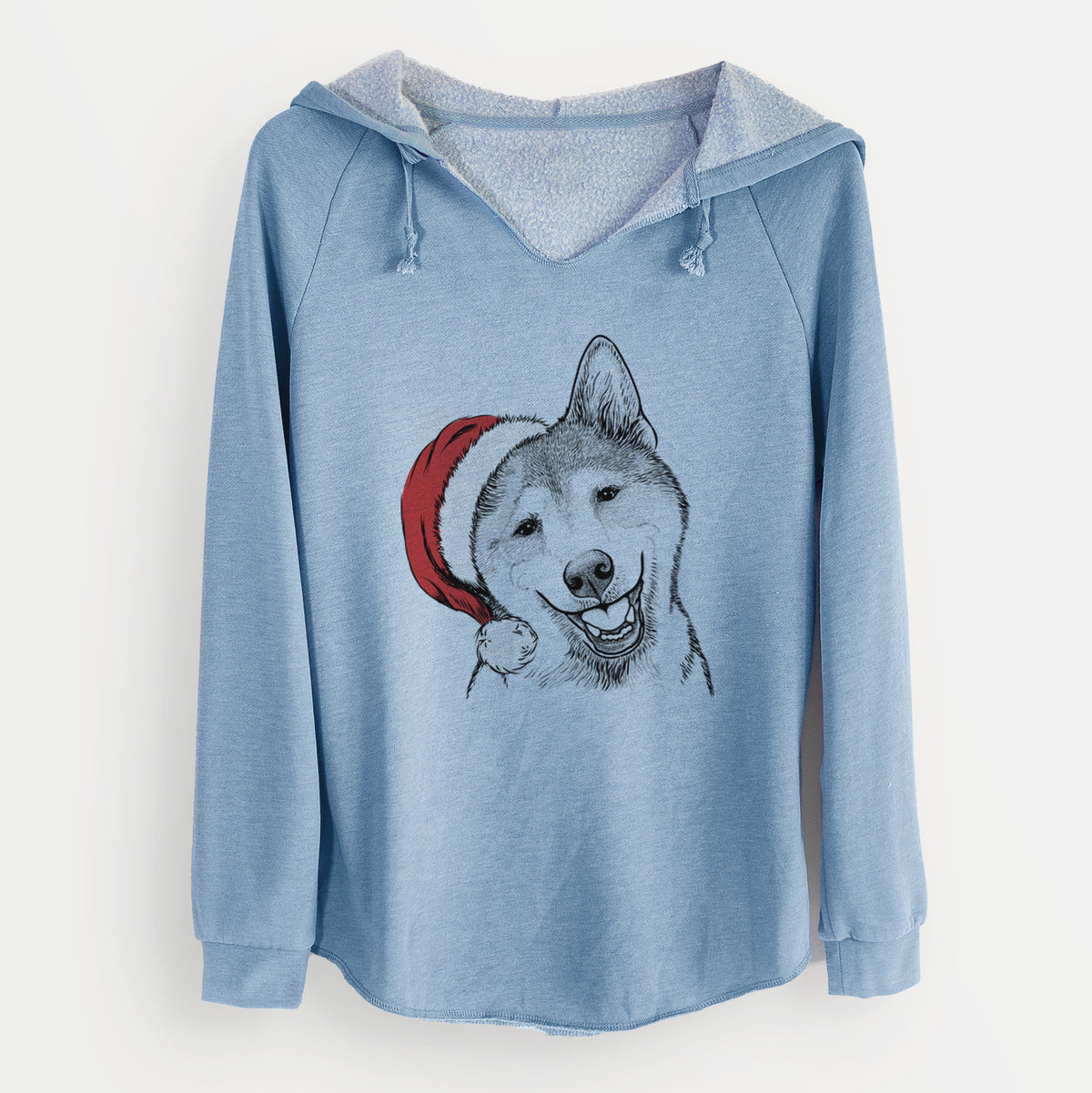 Santa Koby the Shiba Inu - Cali Wave Hooded Sweatshirt