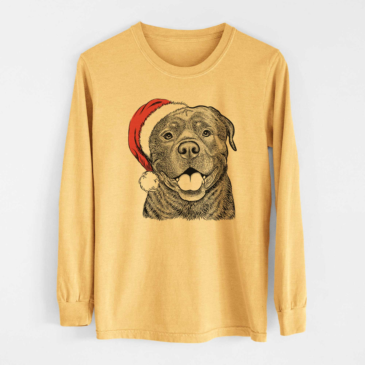 Santa Kojak the Rottweiler - Heavyweight 100% Cotton Long Sleeve