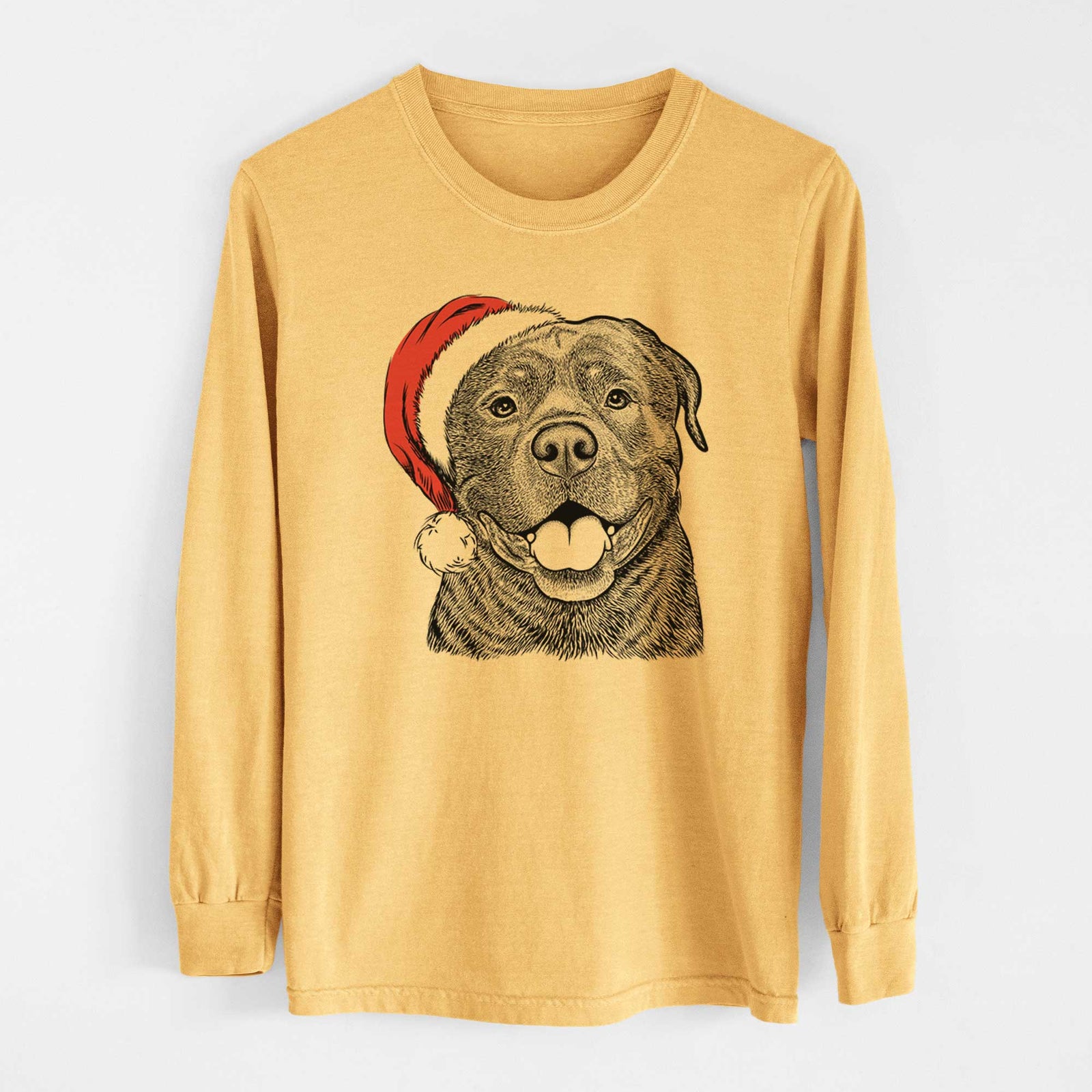 Santa Kojak the Rottweiler - Heavyweight 100% Cotton Long Sleeve