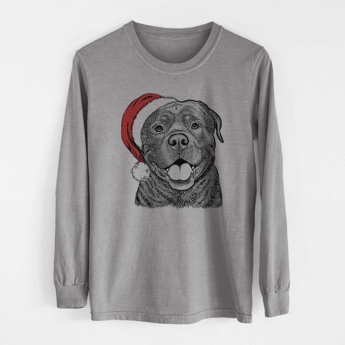 Santa Kojak the Rottweiler - Heavyweight 100% Cotton Long Sleeve