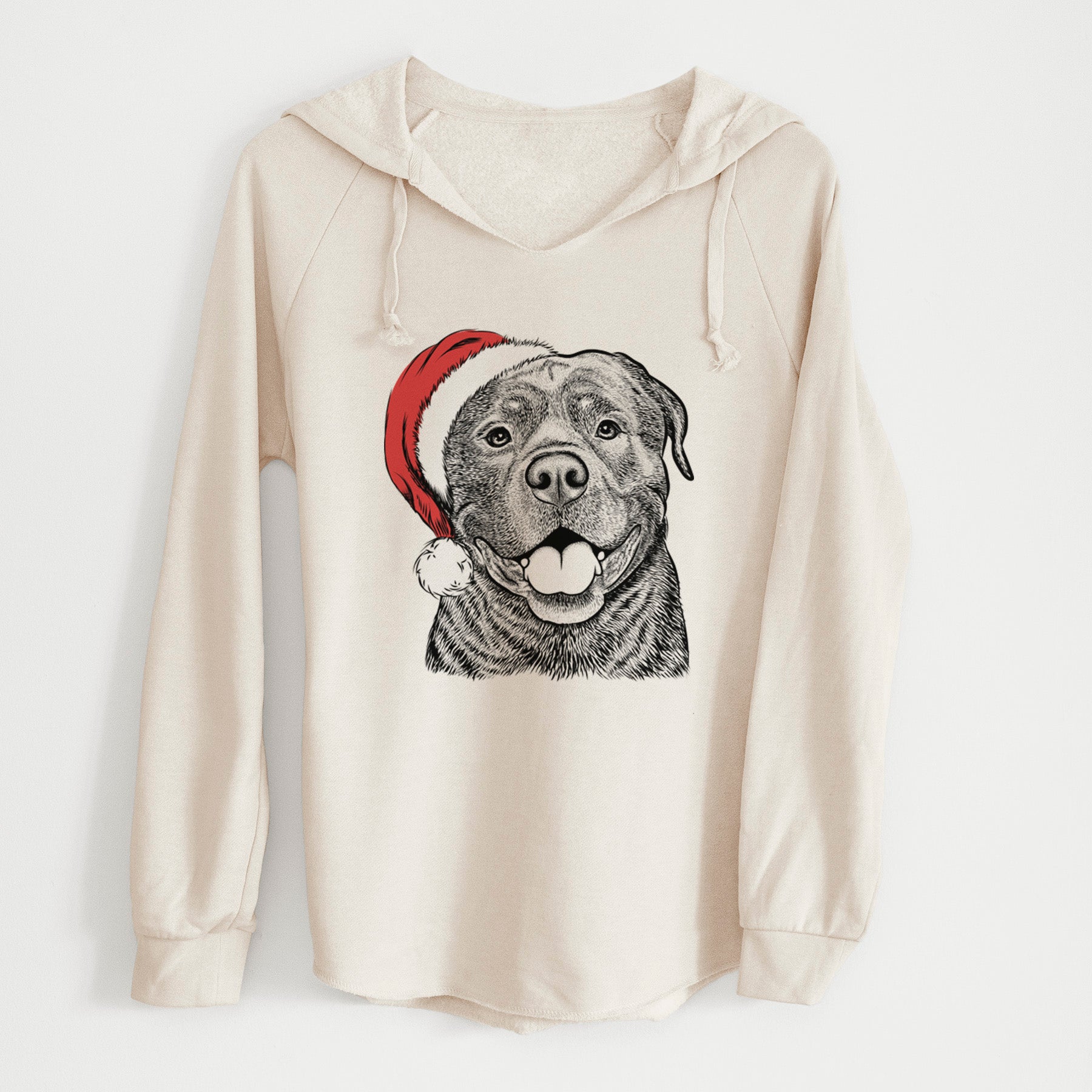 Santa Kojak the Rottweiler - Cali Wave Hooded Sweatshirt