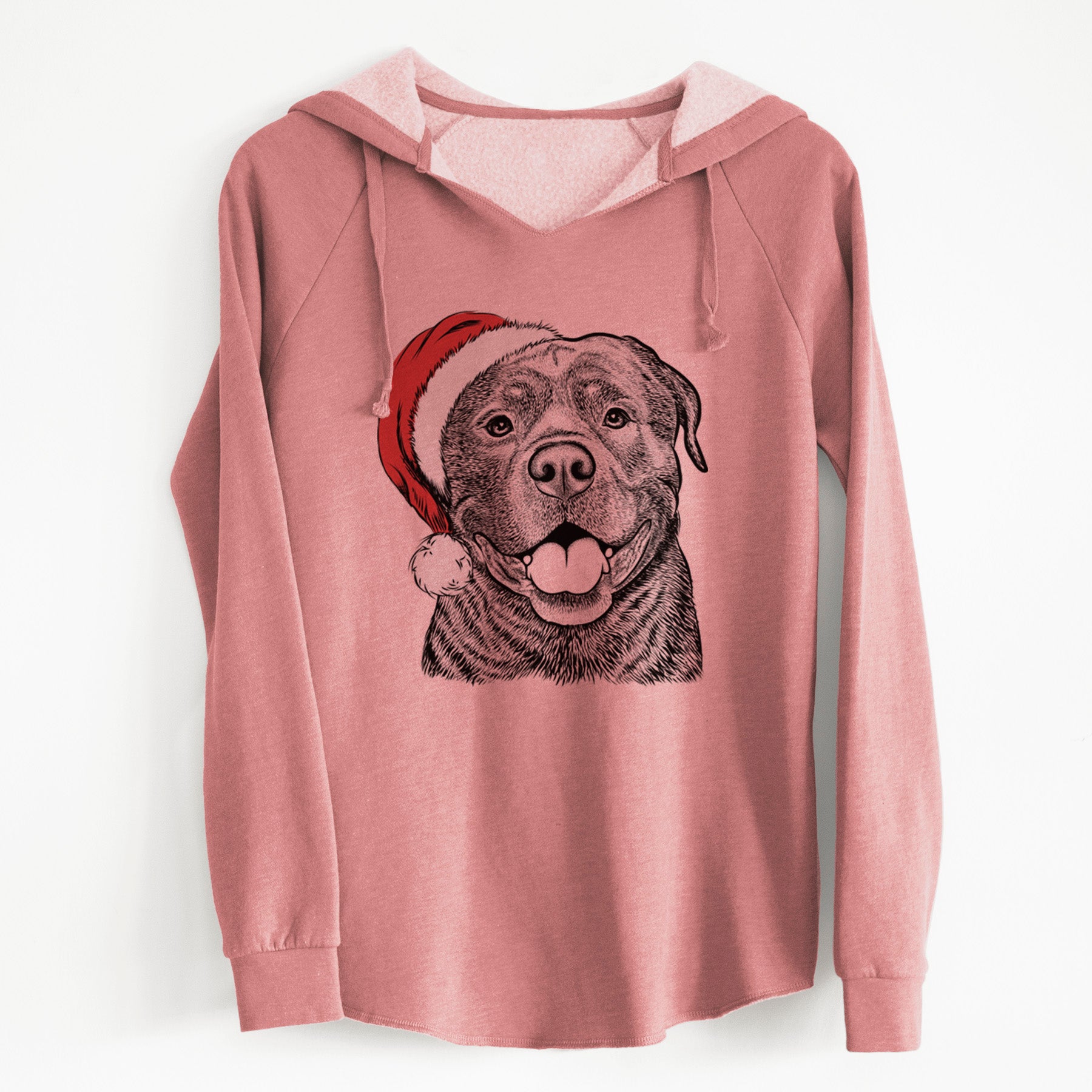 Santa Kojak the Rottweiler - Cali Wave Hooded Sweatshirt