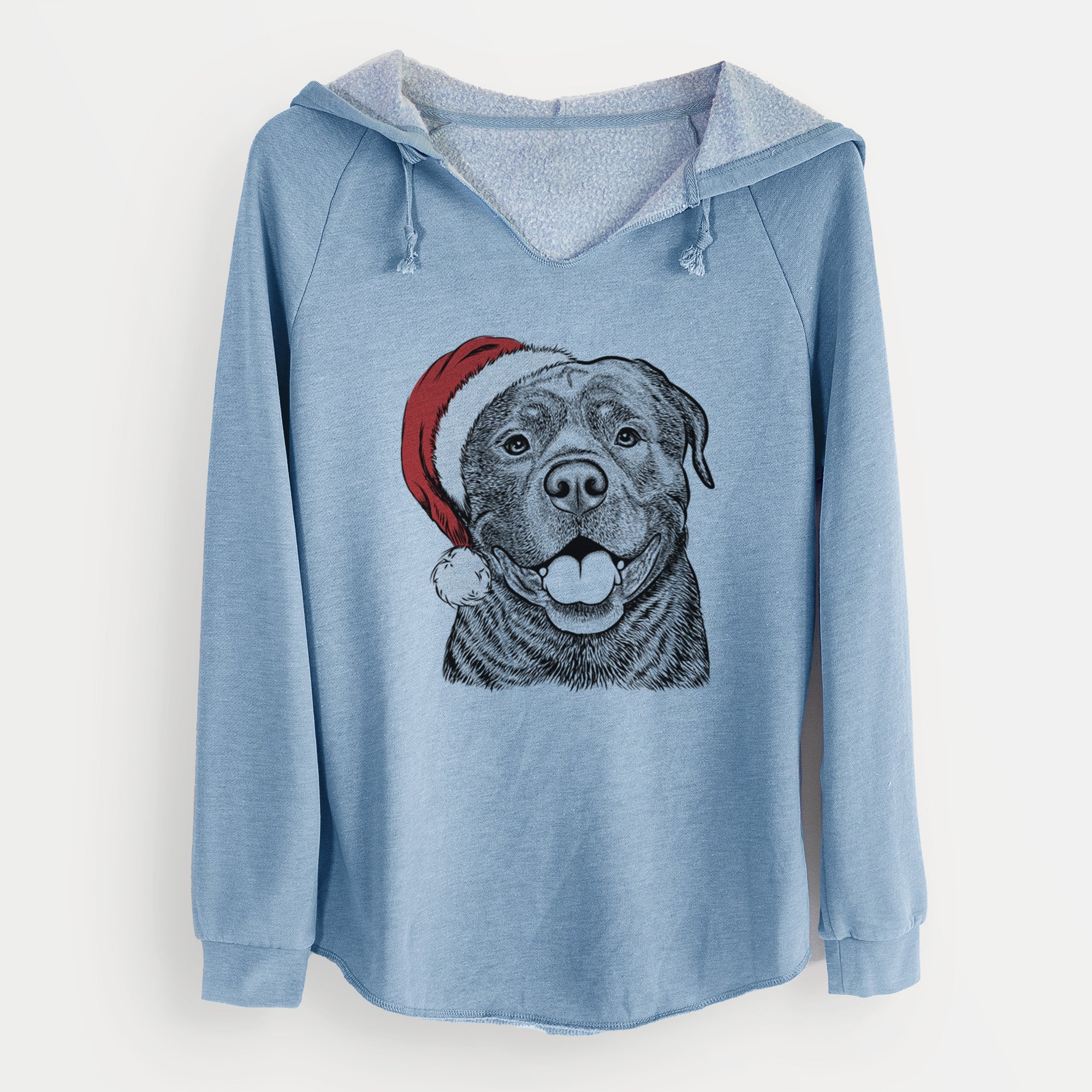 Santa Kojak the Rottweiler - Cali Wave Hooded Sweatshirt