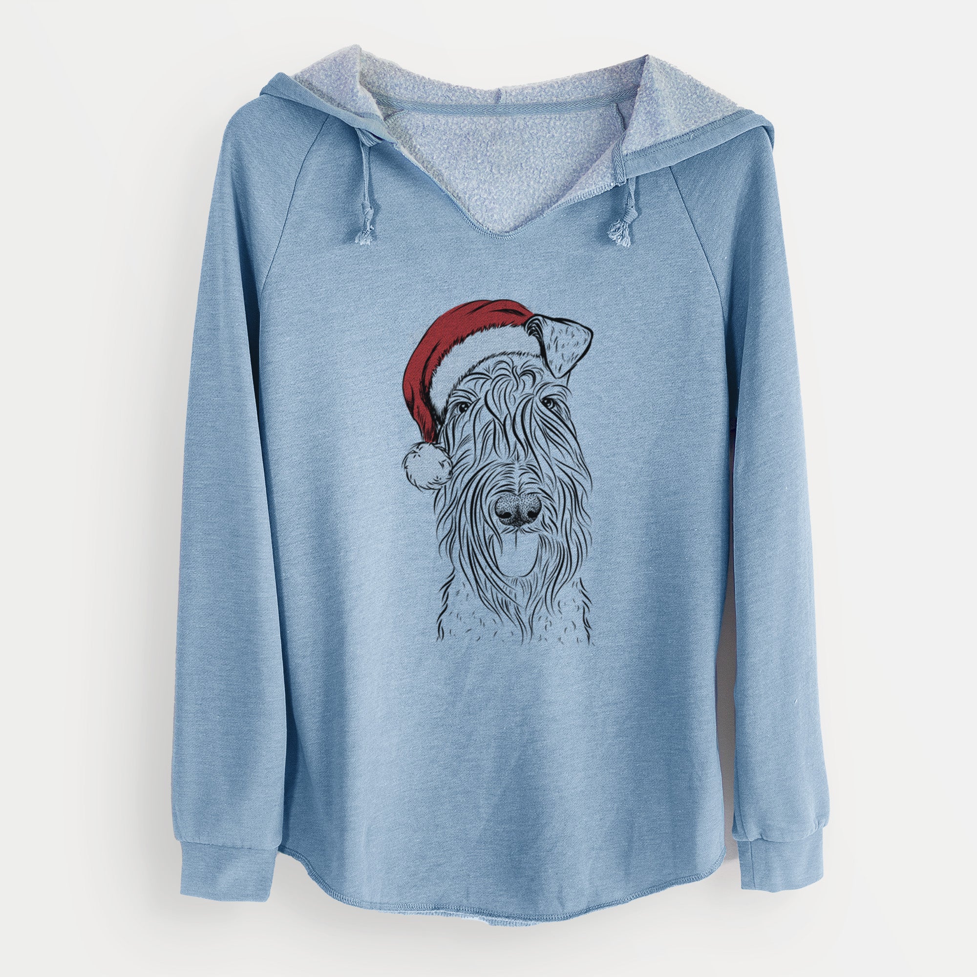 Santa Kricket the Kerry Blue Terrier - Cali Wave Hooded Sweatshirt