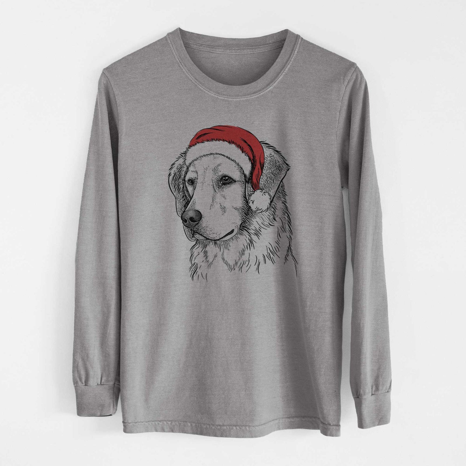 Santa Kula the Golden Retriever - Heavyweight 100% Cotton Long Sleeve