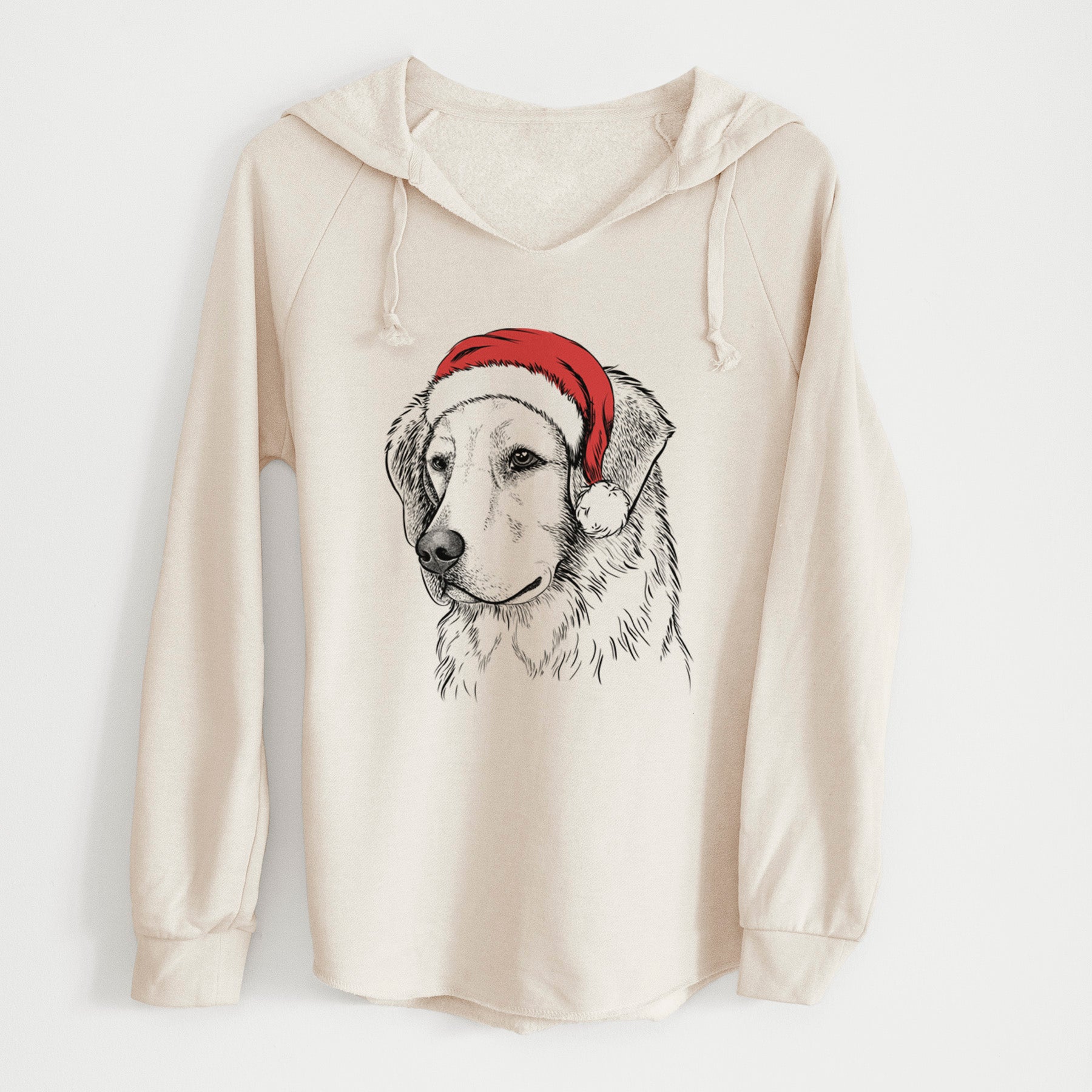 Santa Kula the Golden Retriever - Cali Wave Hooded Sweatshirt