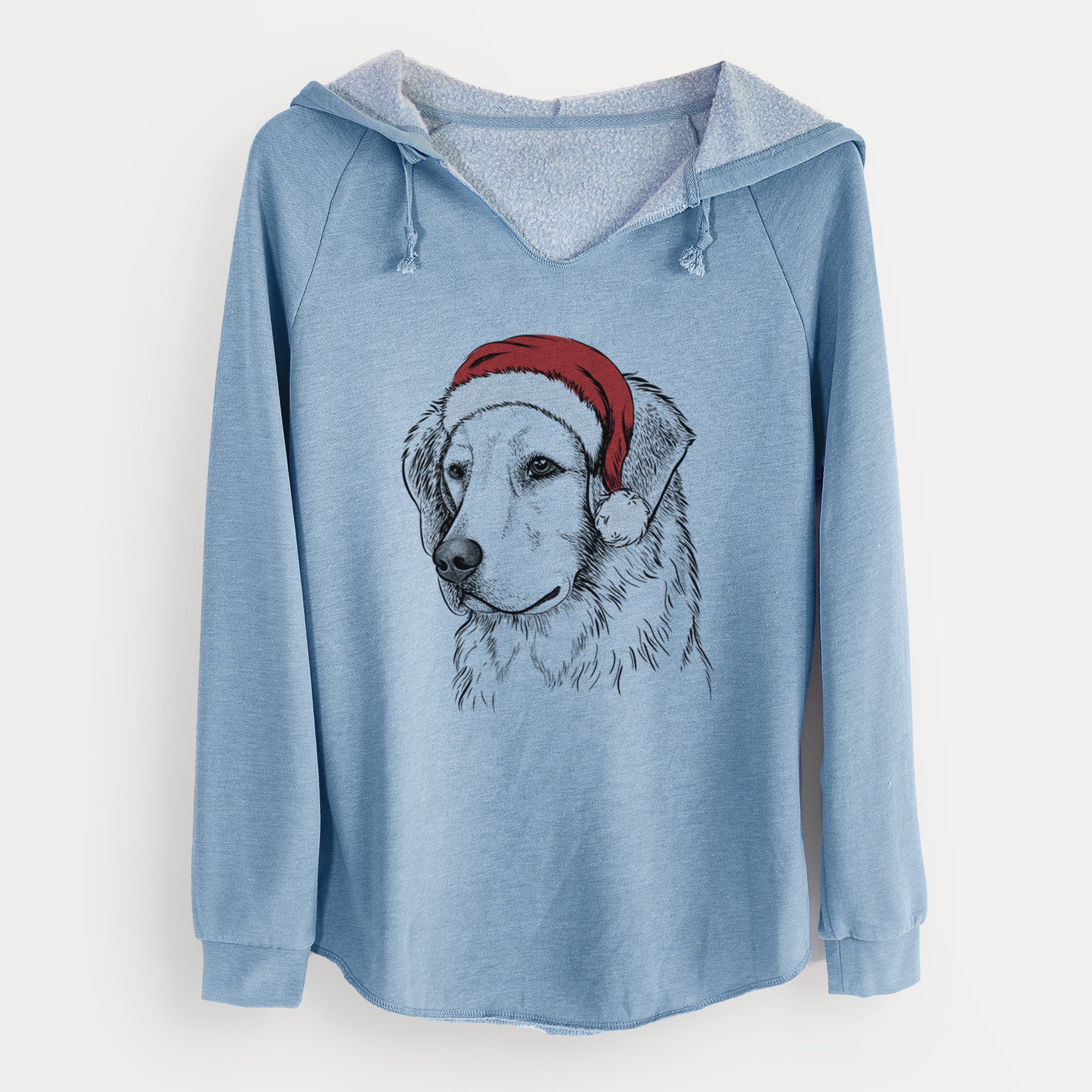 Santa Kula the Golden Retriever - Cali Wave Hooded Sweatshirt