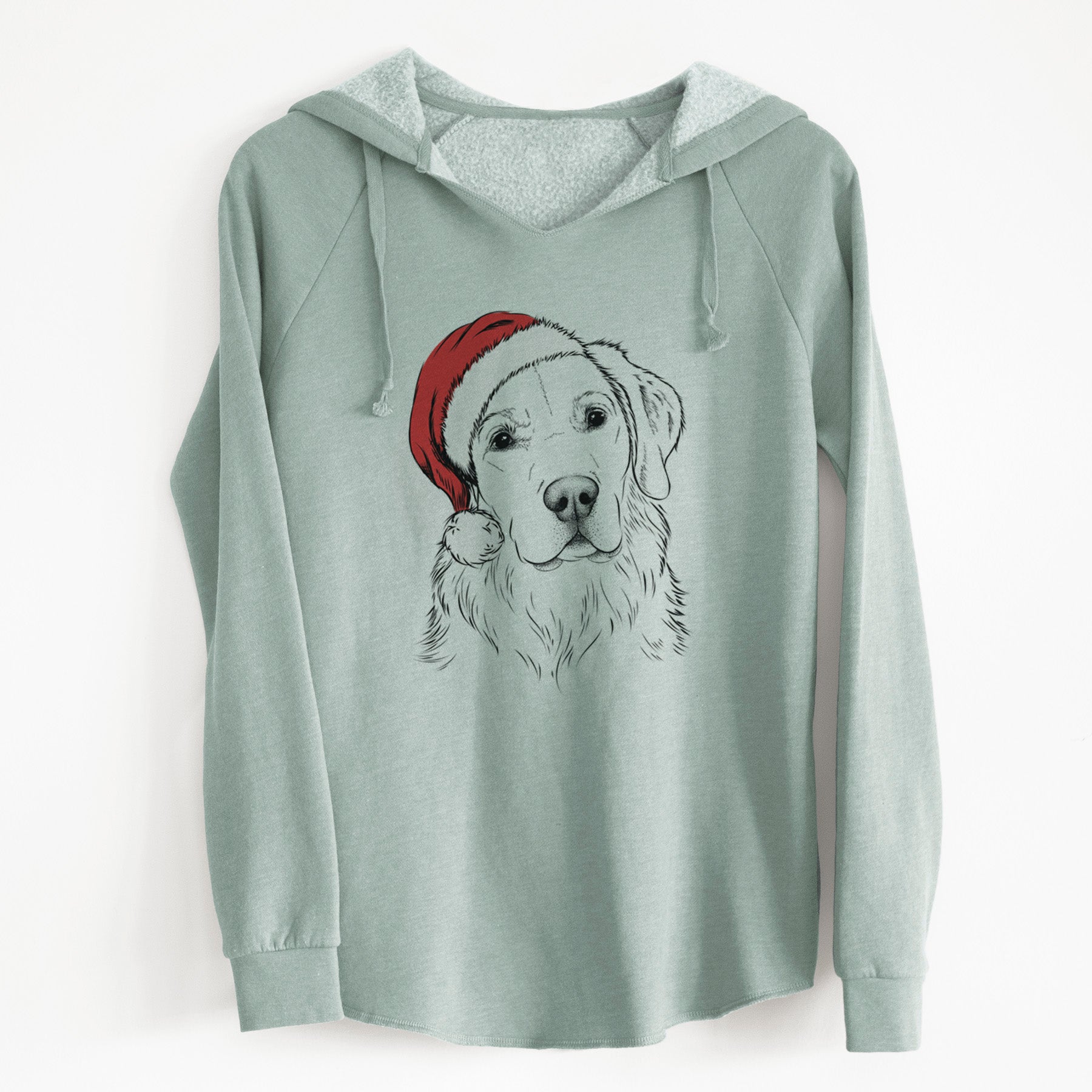 Santa Kula the Golden Retriever - Cali Wave Hooded Sweatshirt
