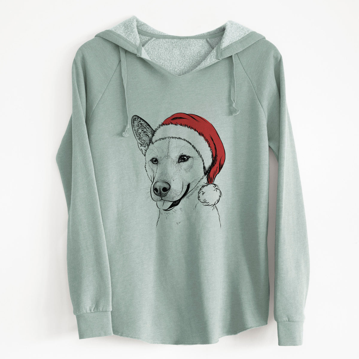 Santa Kulfi the Jindo Shiba Inu Mix - Cali Wave Hooded Sweatshirt