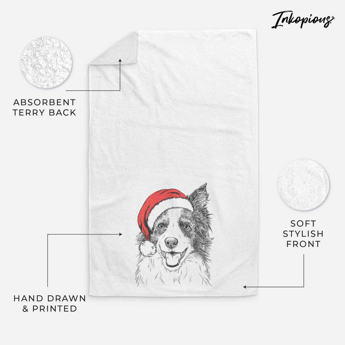 Kylee the Border Collie Decorative Hand Towel