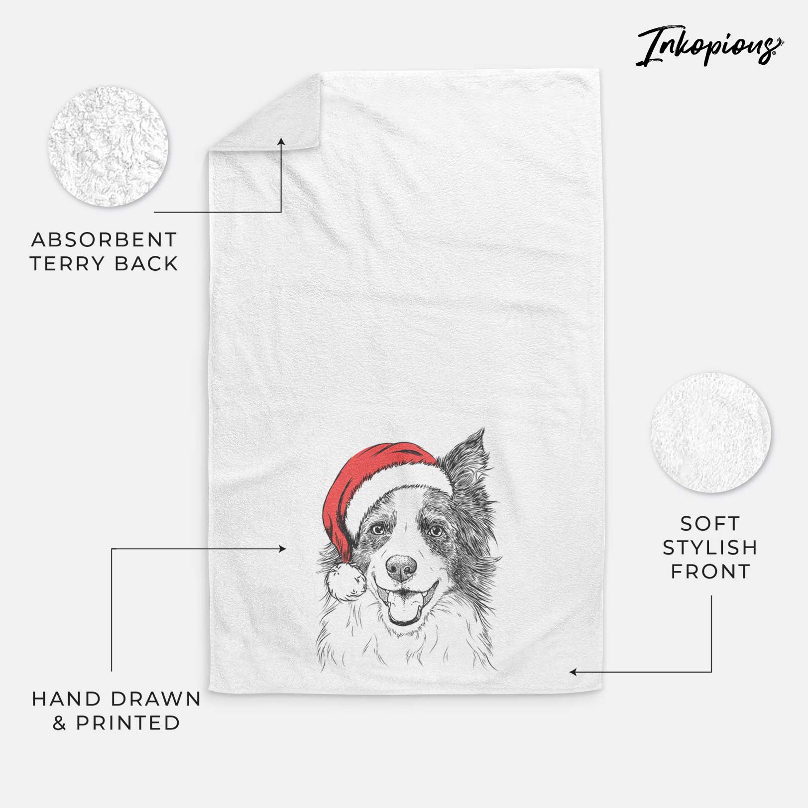 Kylee the Border Collie Decorative Hand Towel