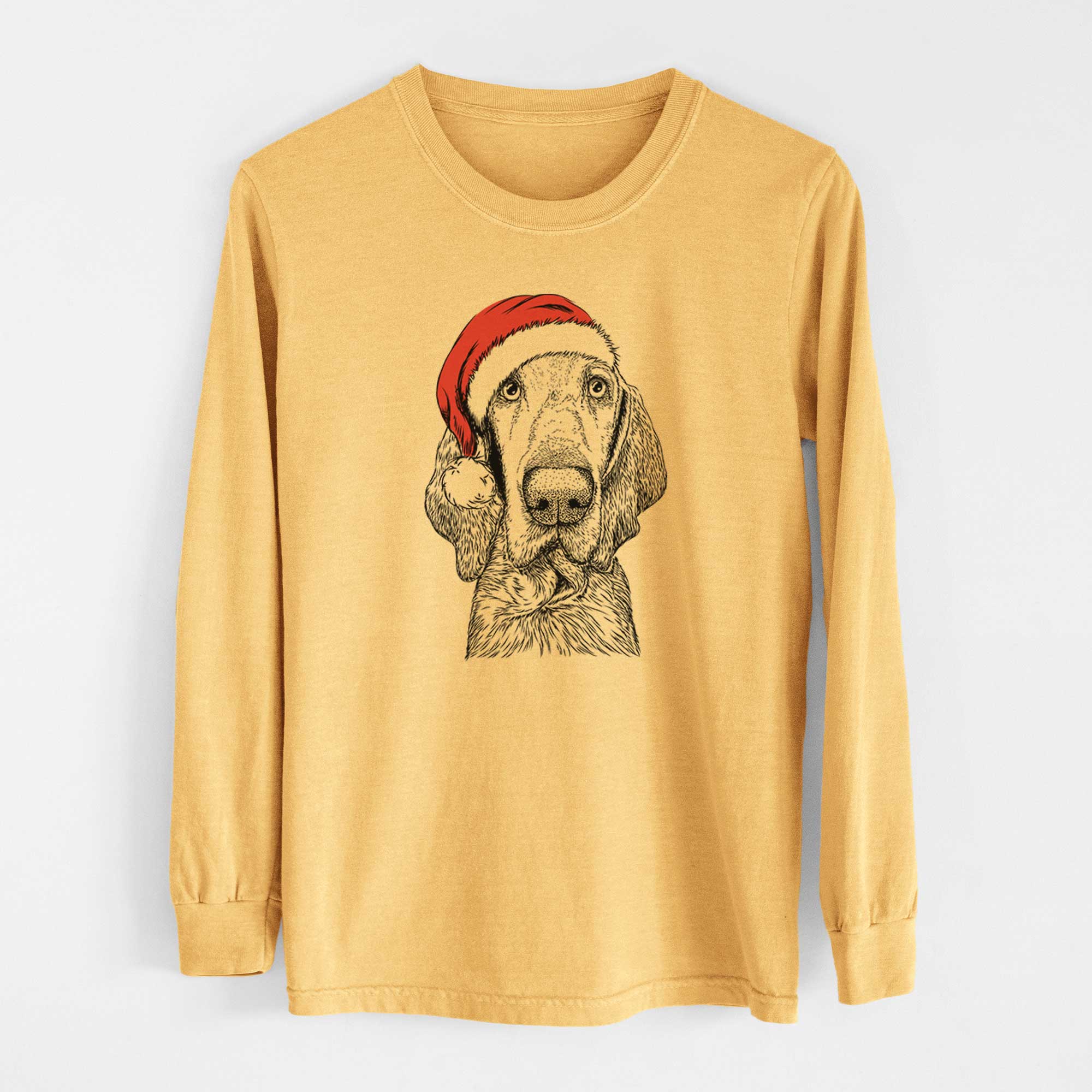 Santa Kylie the Bracco Italiano - Heavyweight 100% Cotton Long Sleeve