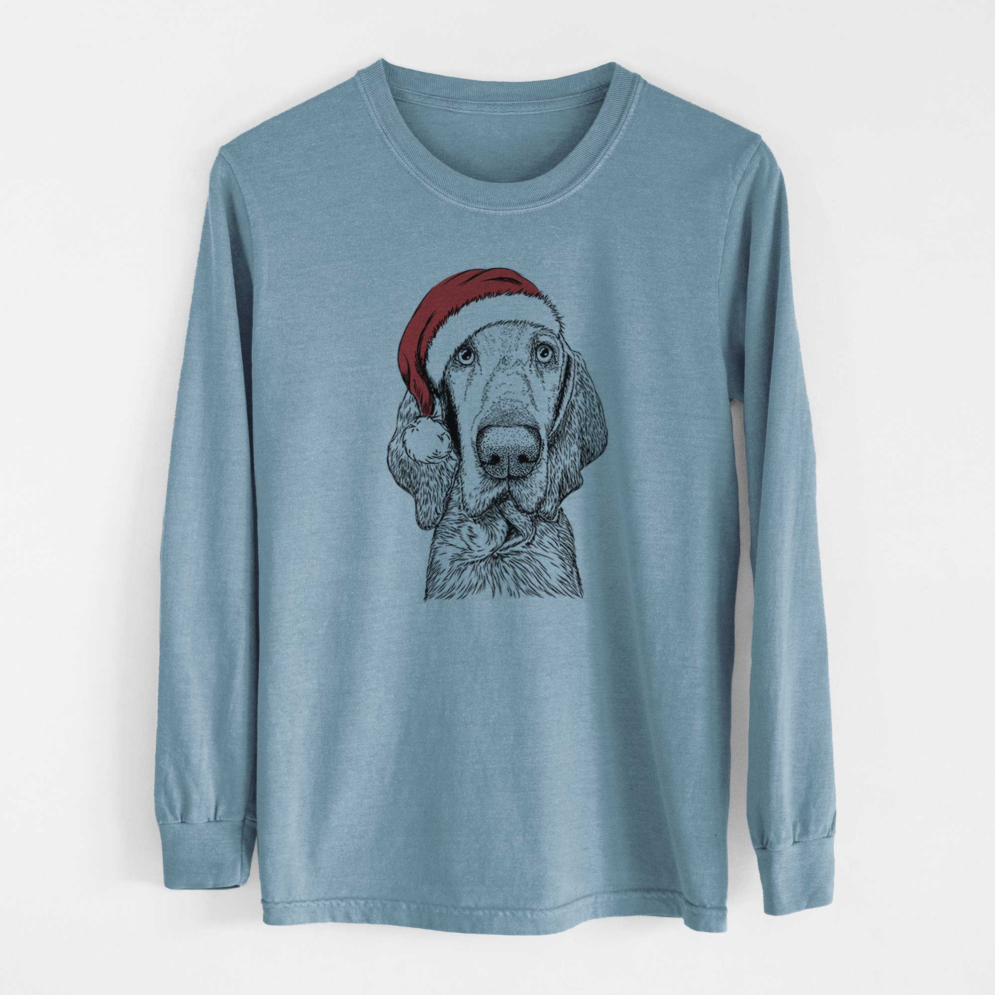 Santa Kylie the Bracco Italiano - Heavyweight 100% Cotton Long Sleeve