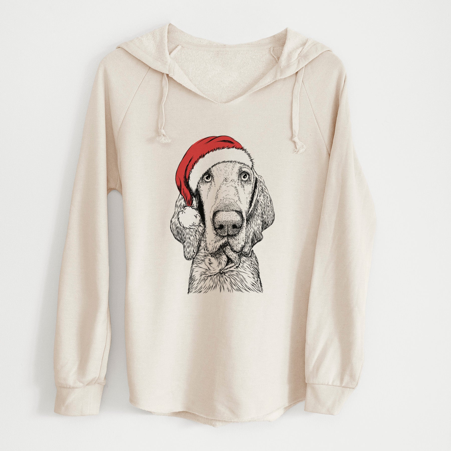 Santa Kylie the Bracco Italiano - Cali Wave Hooded Sweatshirt