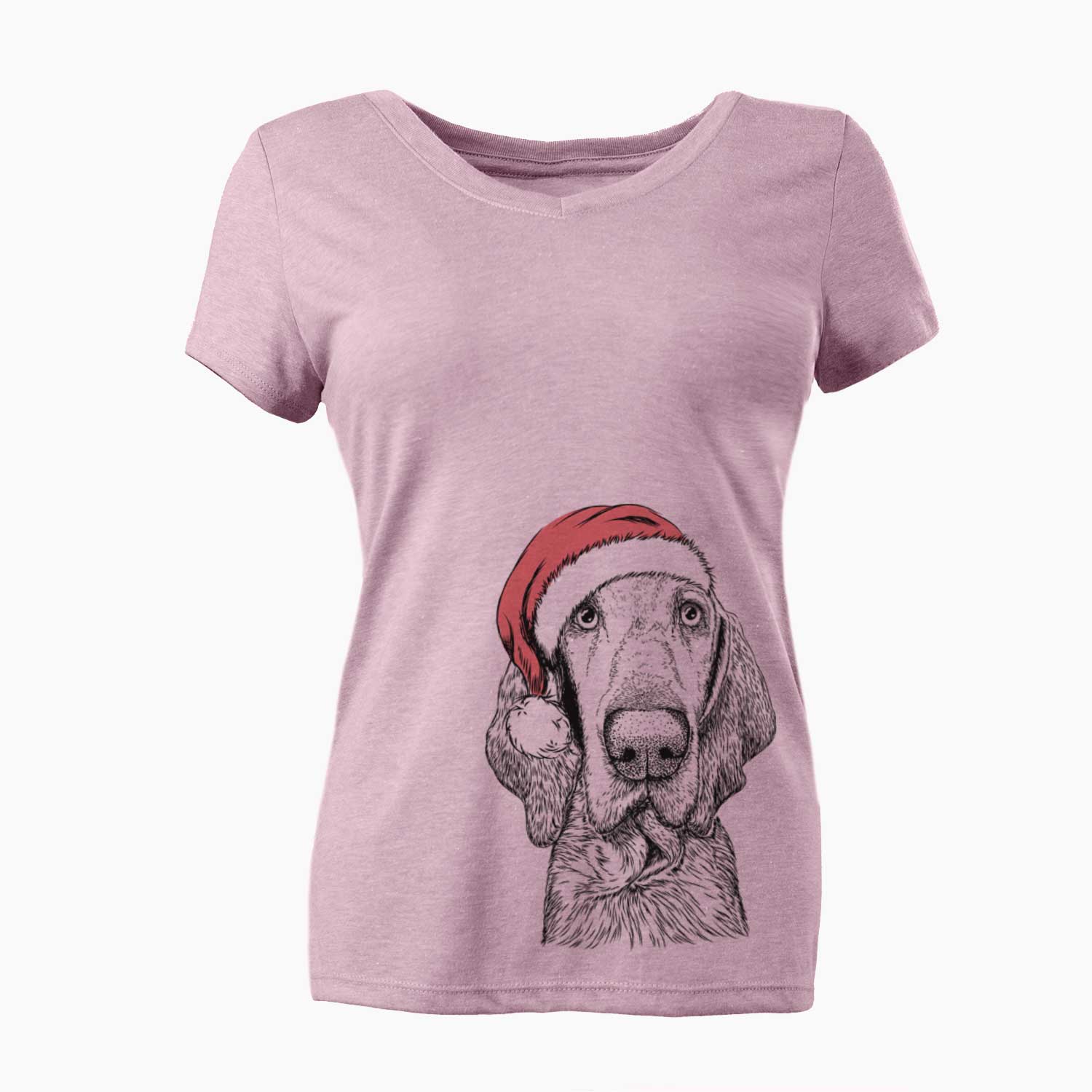 Santa Kylie the Bracco Italiano - Women's V-neck Shirt