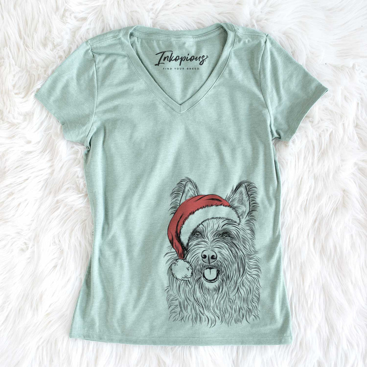 Santa Kyros the Berger Picard - Women's V-neck Shirt