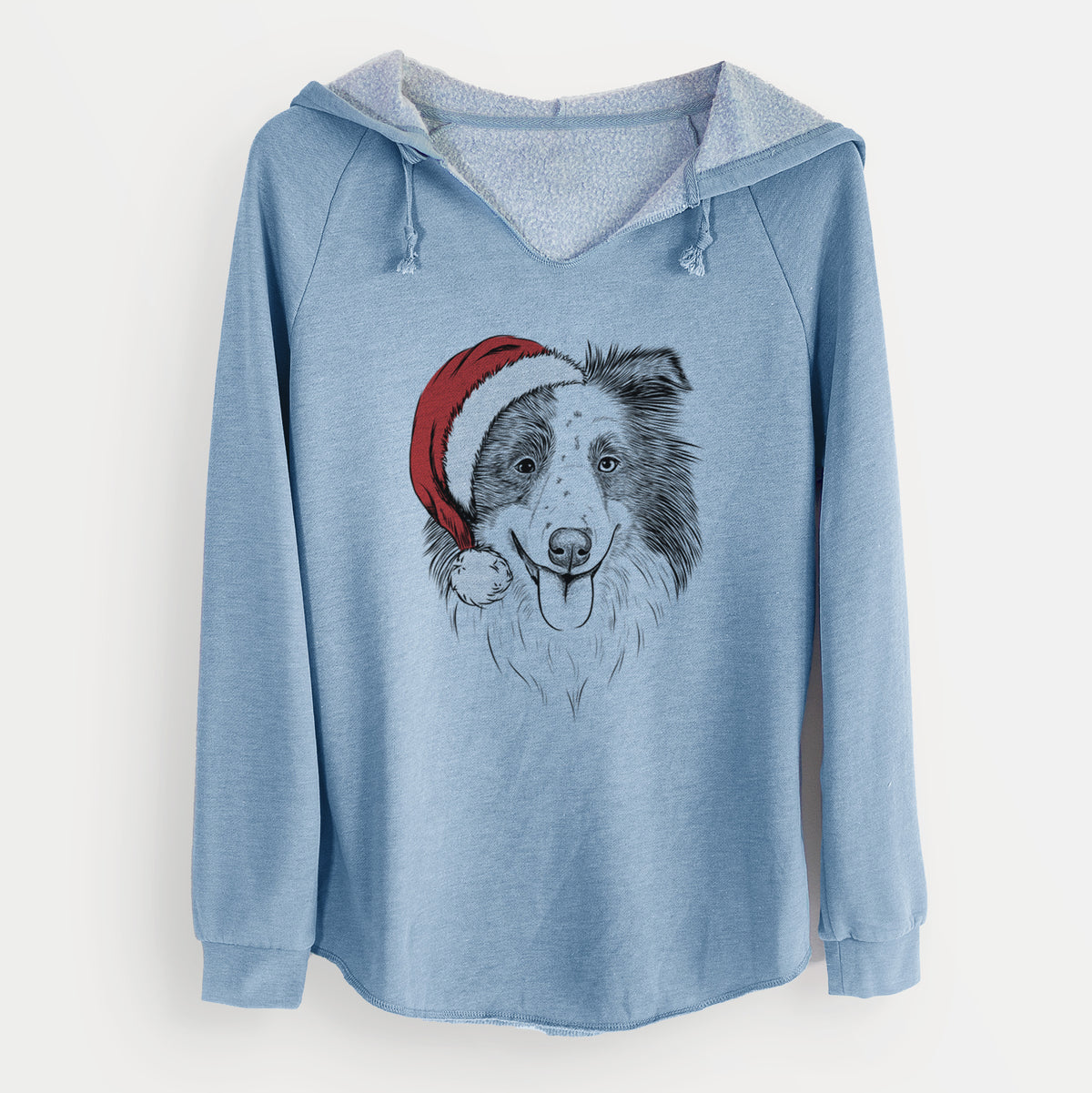 Santa Lady Bug the Border Collie - Cali Wave Hooded Sweatshirt