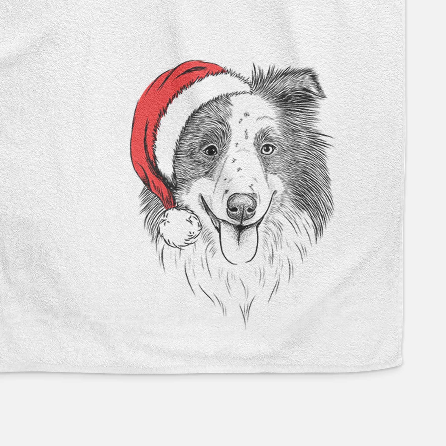 Lady Bug the Border Collie Decorative Hand Towel