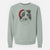 Santa Lady Bug the Border Collie - Unisex Pigment Dyed Crew Sweatshirt