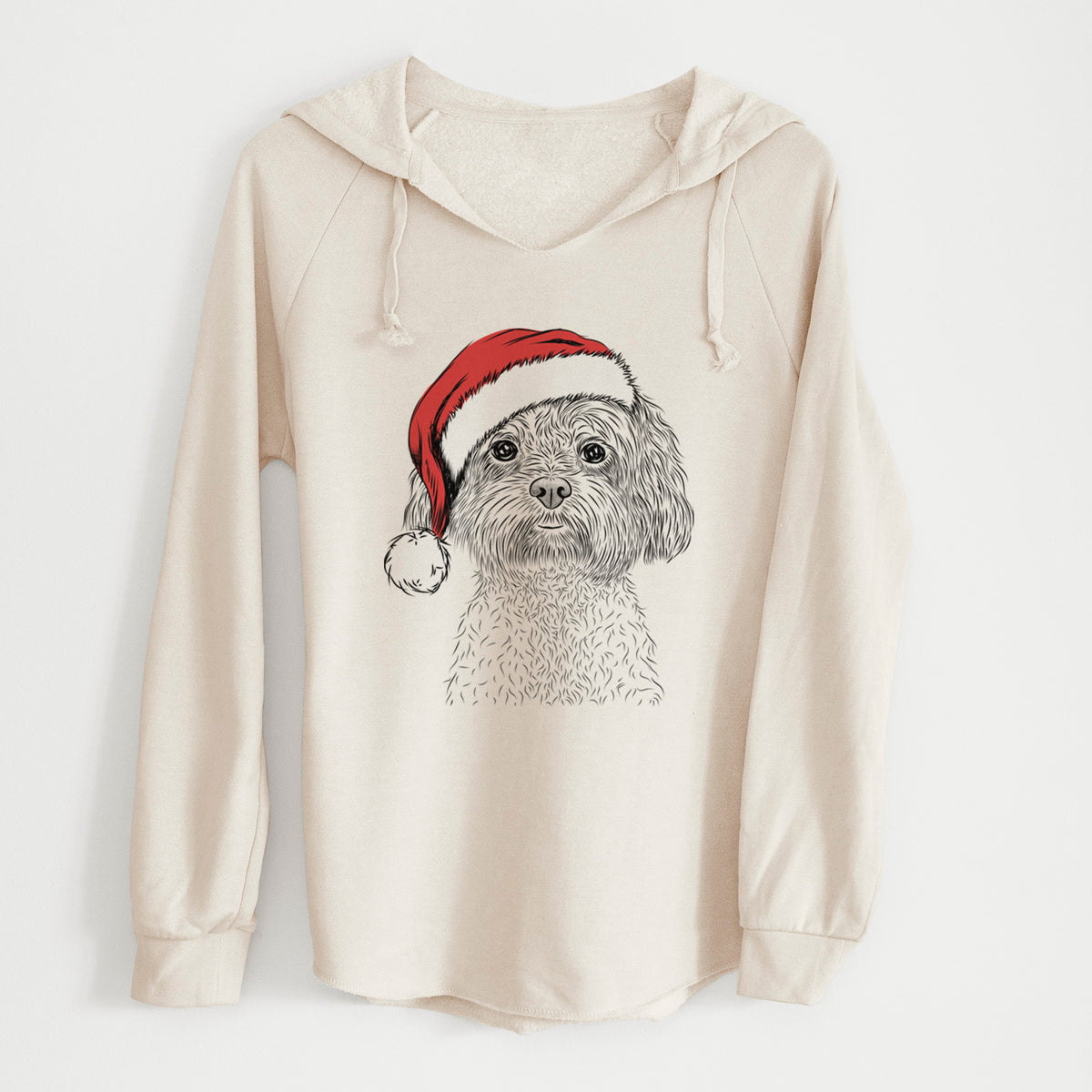 Santa Lane the Lhasa Apso - Cali Wave Hooded Sweatshirt