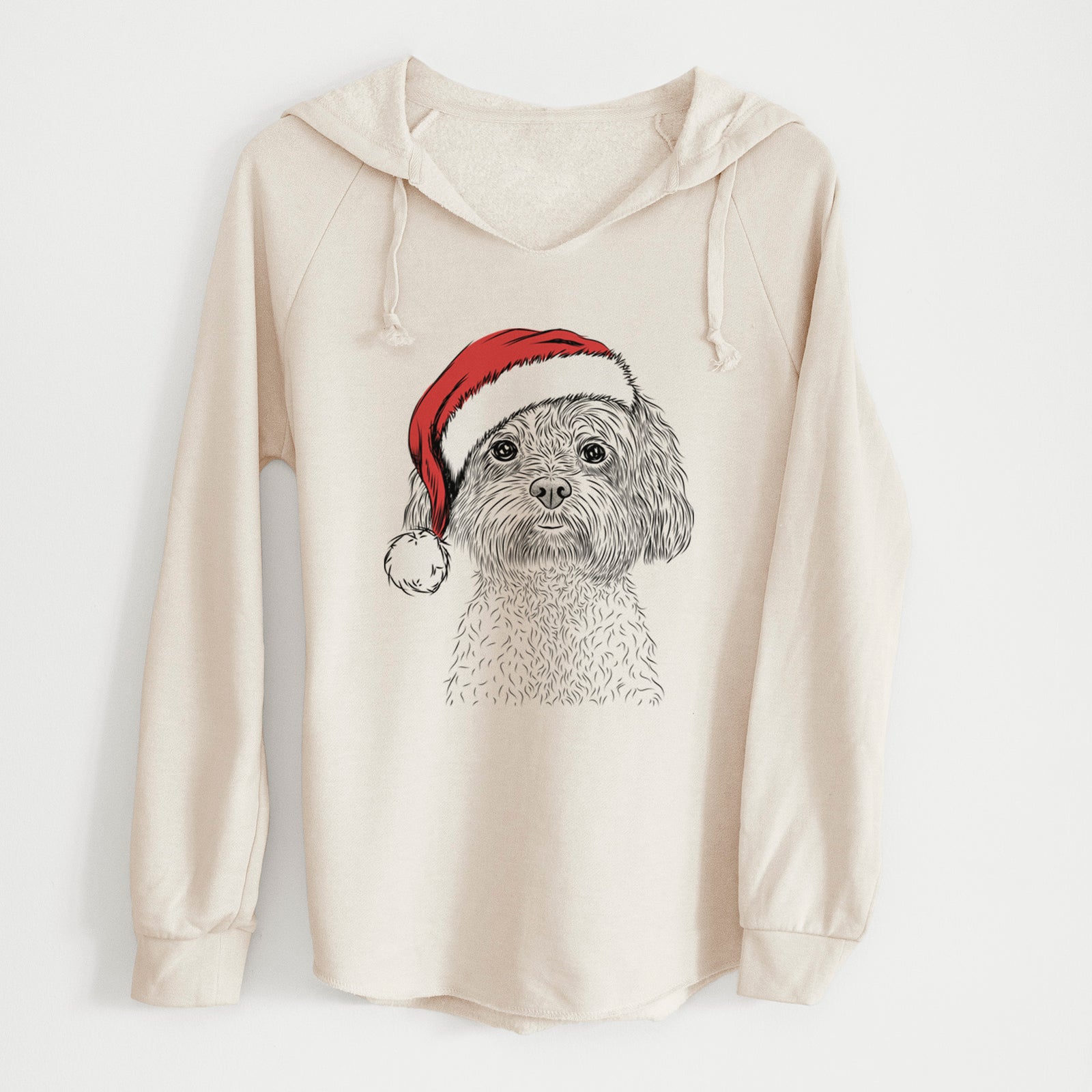 Santa Lane the Lhasa Apso - Cali Wave Hooded Sweatshirt