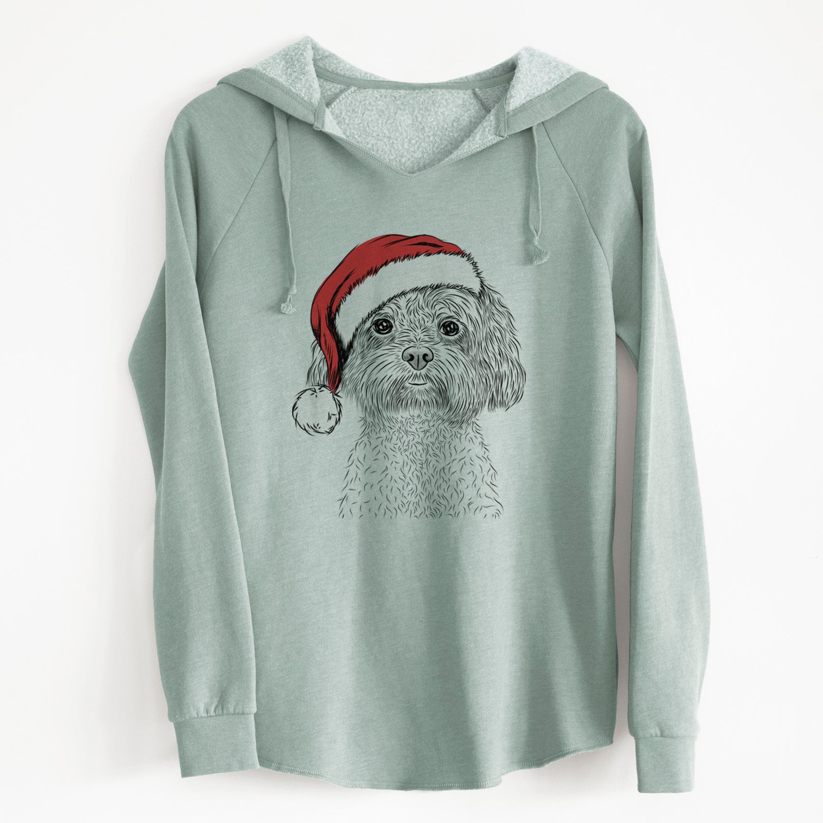 Santa Lane the Lhasa Apso - Cali Wave Hooded Sweatshirt