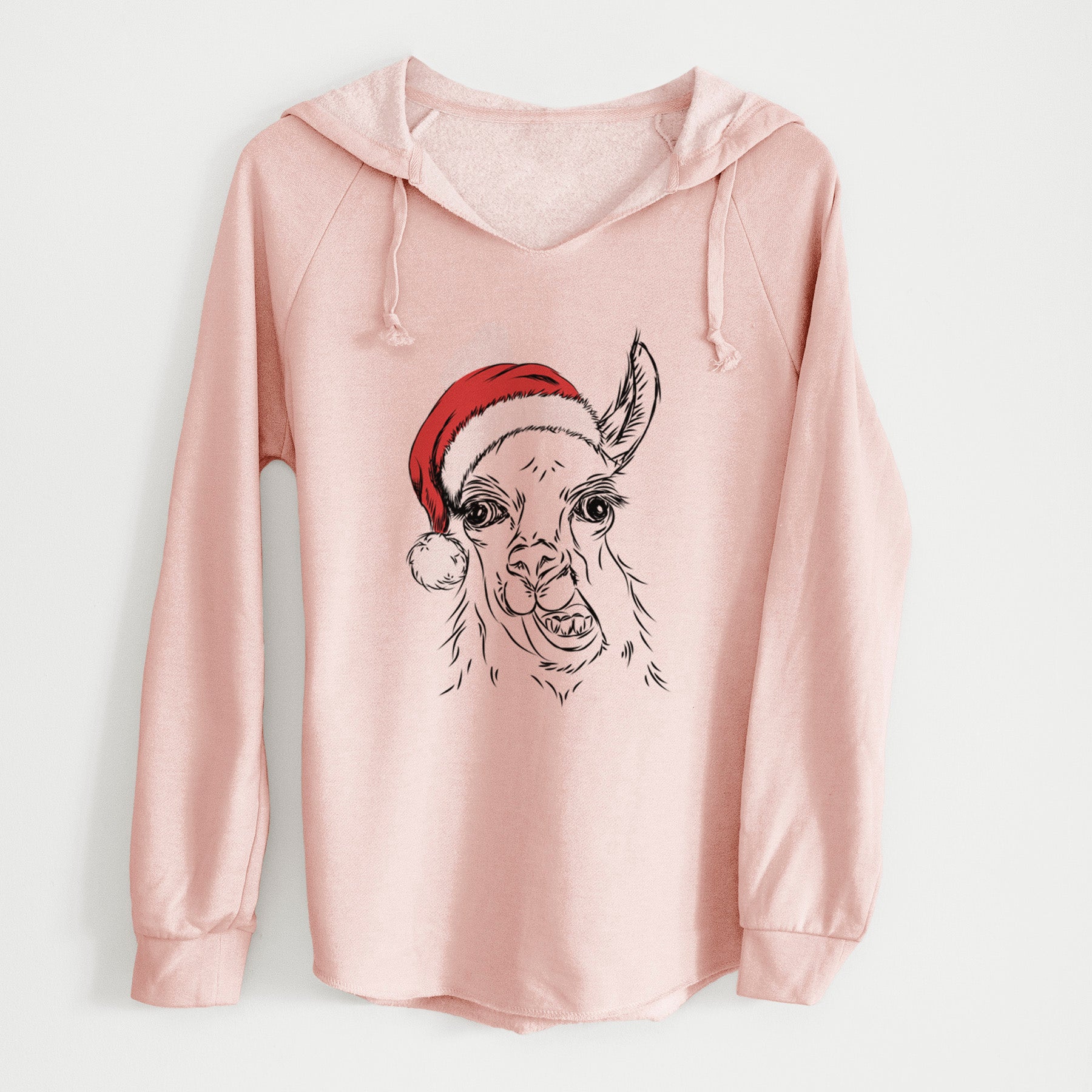 Santa Larry the Llama - Cali Wave Hooded Sweatshirt