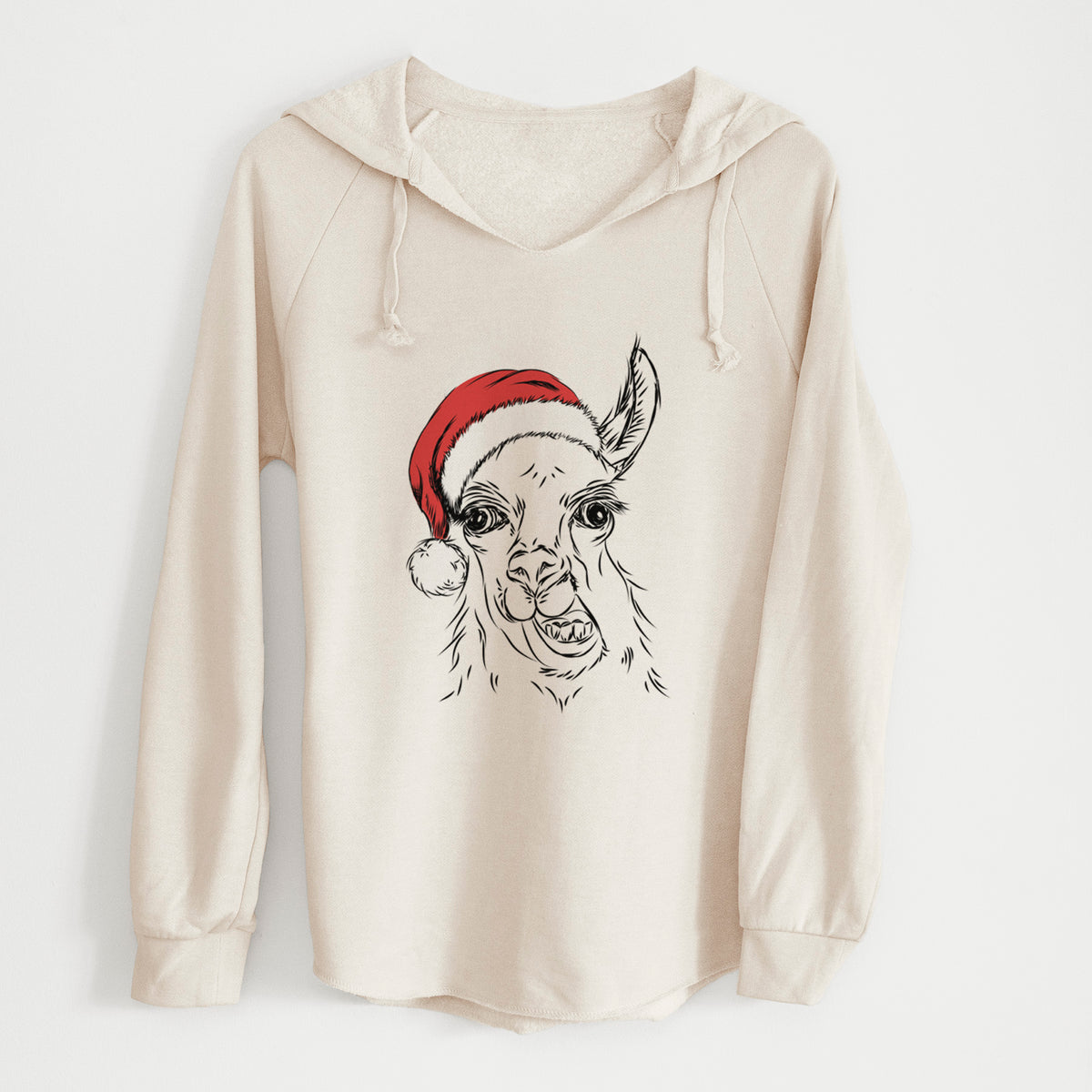 Santa Larry the Llama - Cali Wave Hooded Sweatshirt