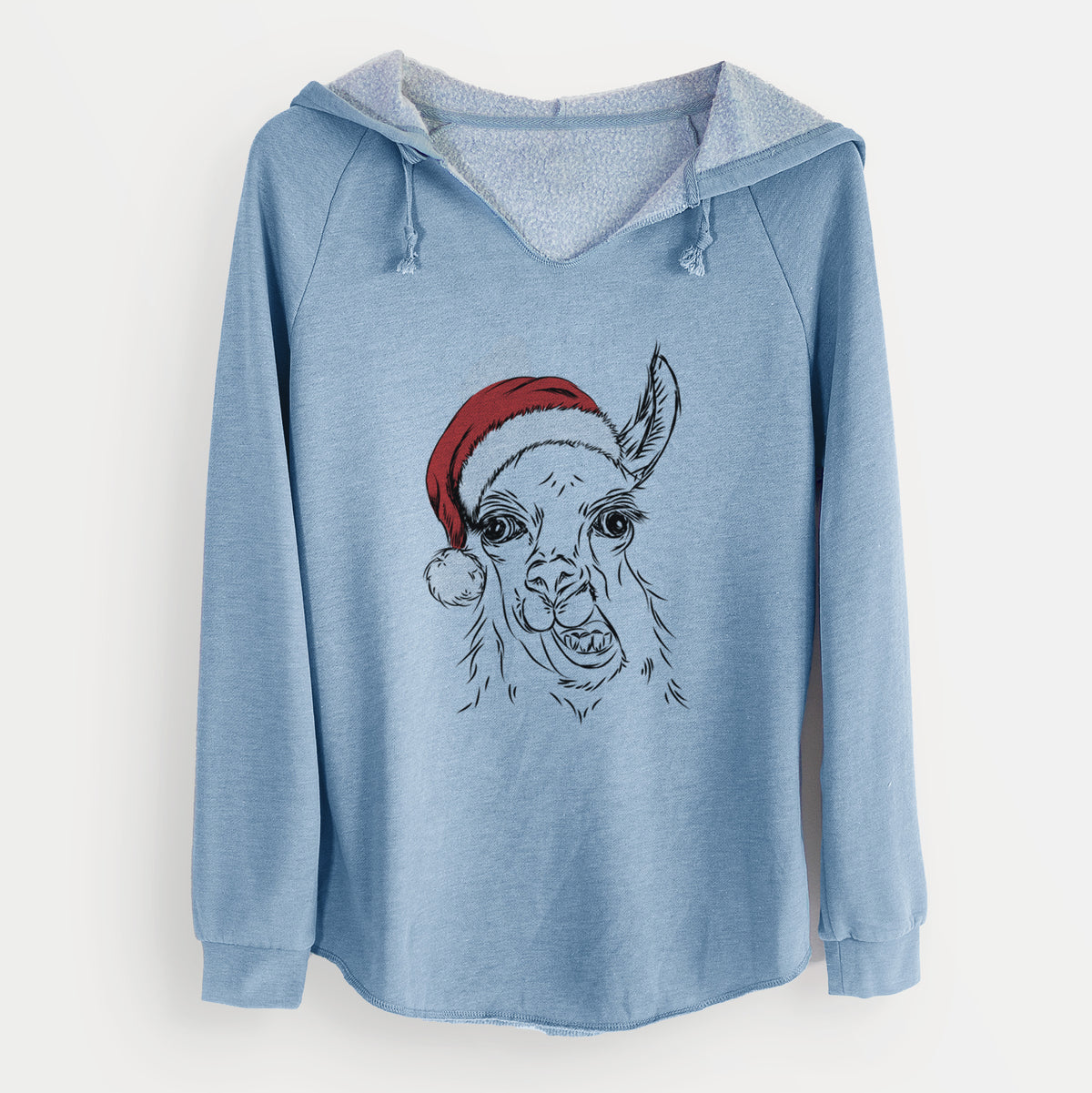 Santa Larry the Llama - Cali Wave Hooded Sweatshirt
