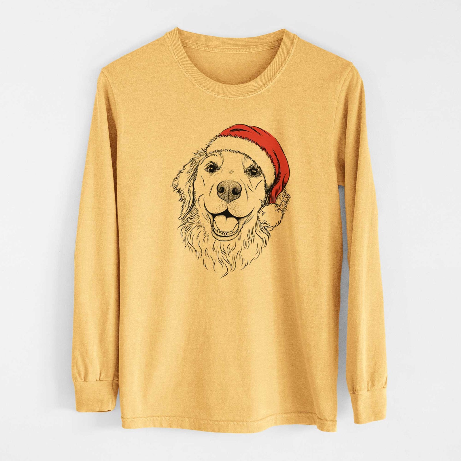 Santa Legend the Golden Retriever - Heavyweight 100% Cotton Long Sleeve