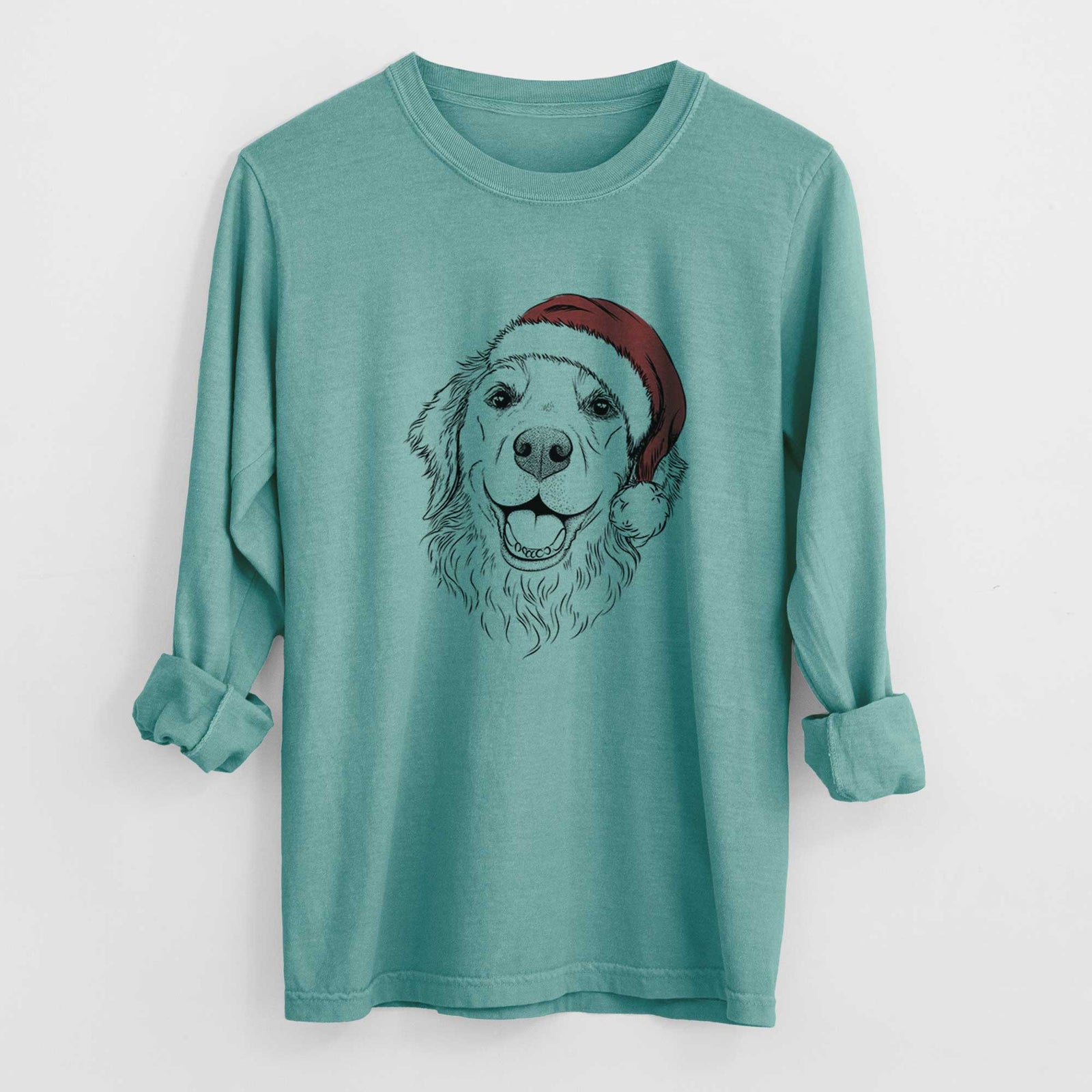 Santa Legend the Golden Retriever - Heavyweight 100% Cotton Long Sleeve
