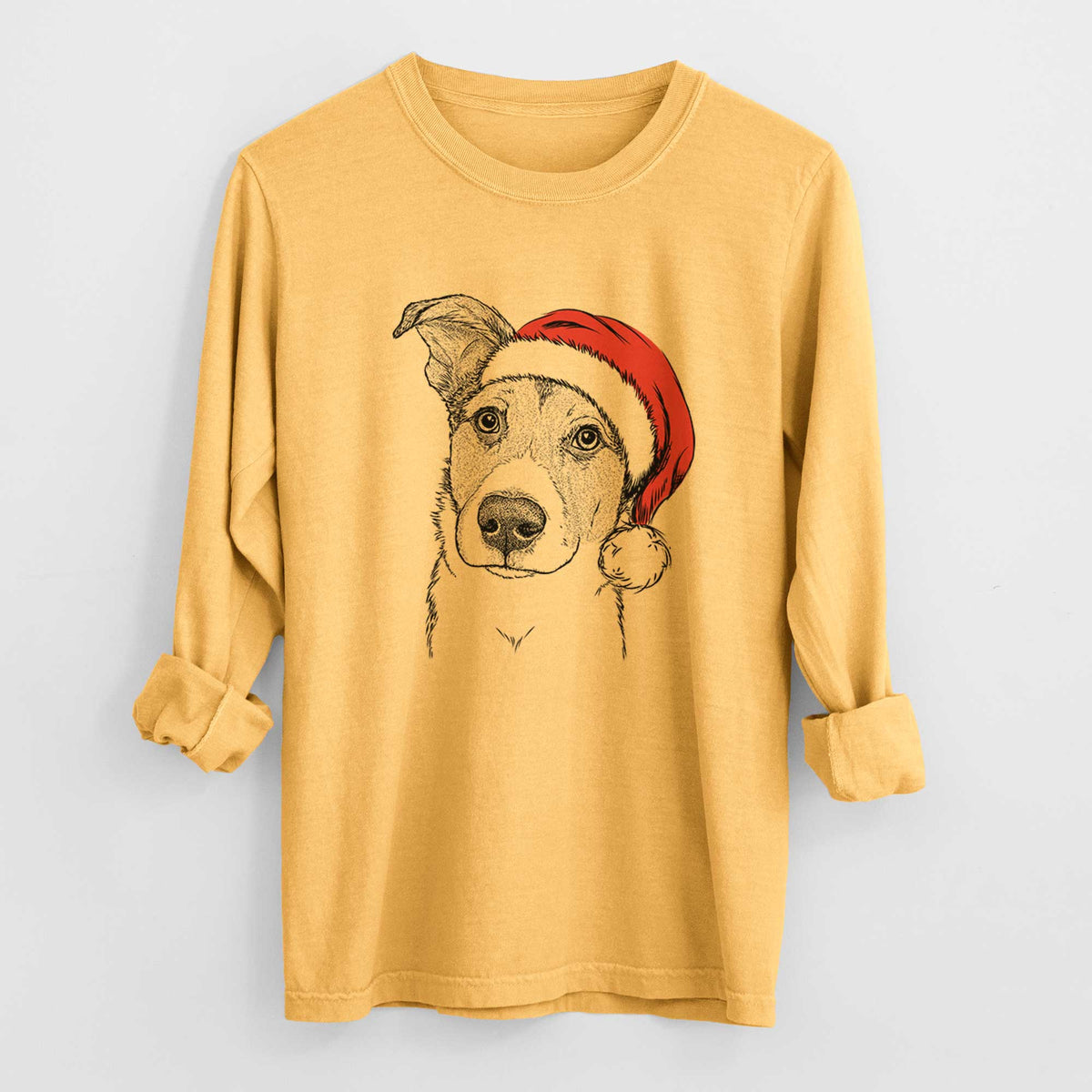 Santa Leia the Mixed Breed - Heavyweight 100% Cotton Long Sleeve
