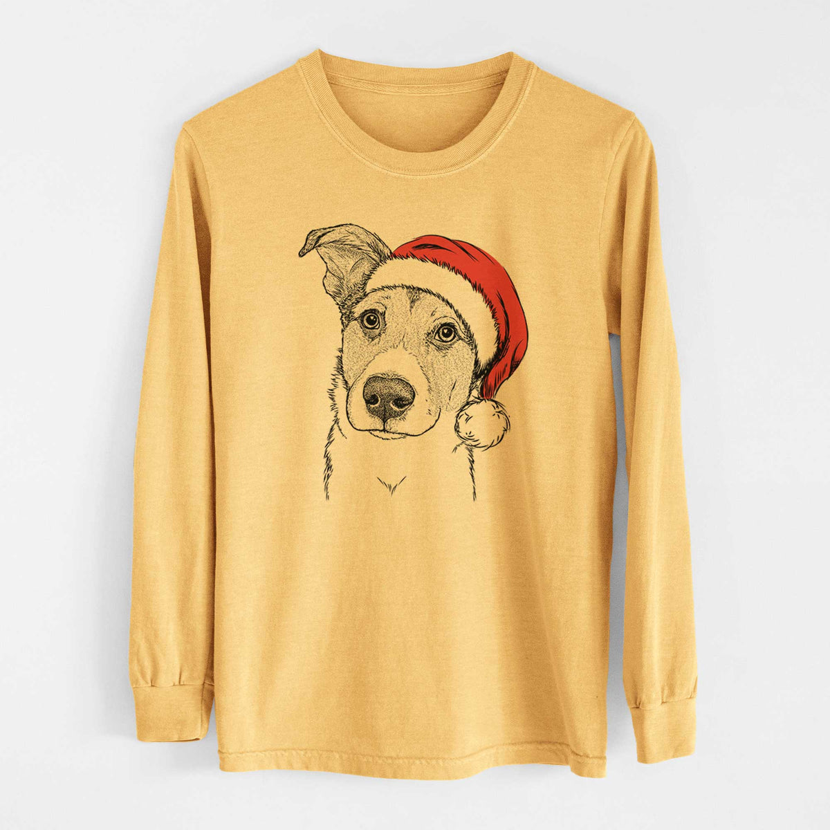 Santa Leia the Mixed Breed - Heavyweight 100% Cotton Long Sleeve