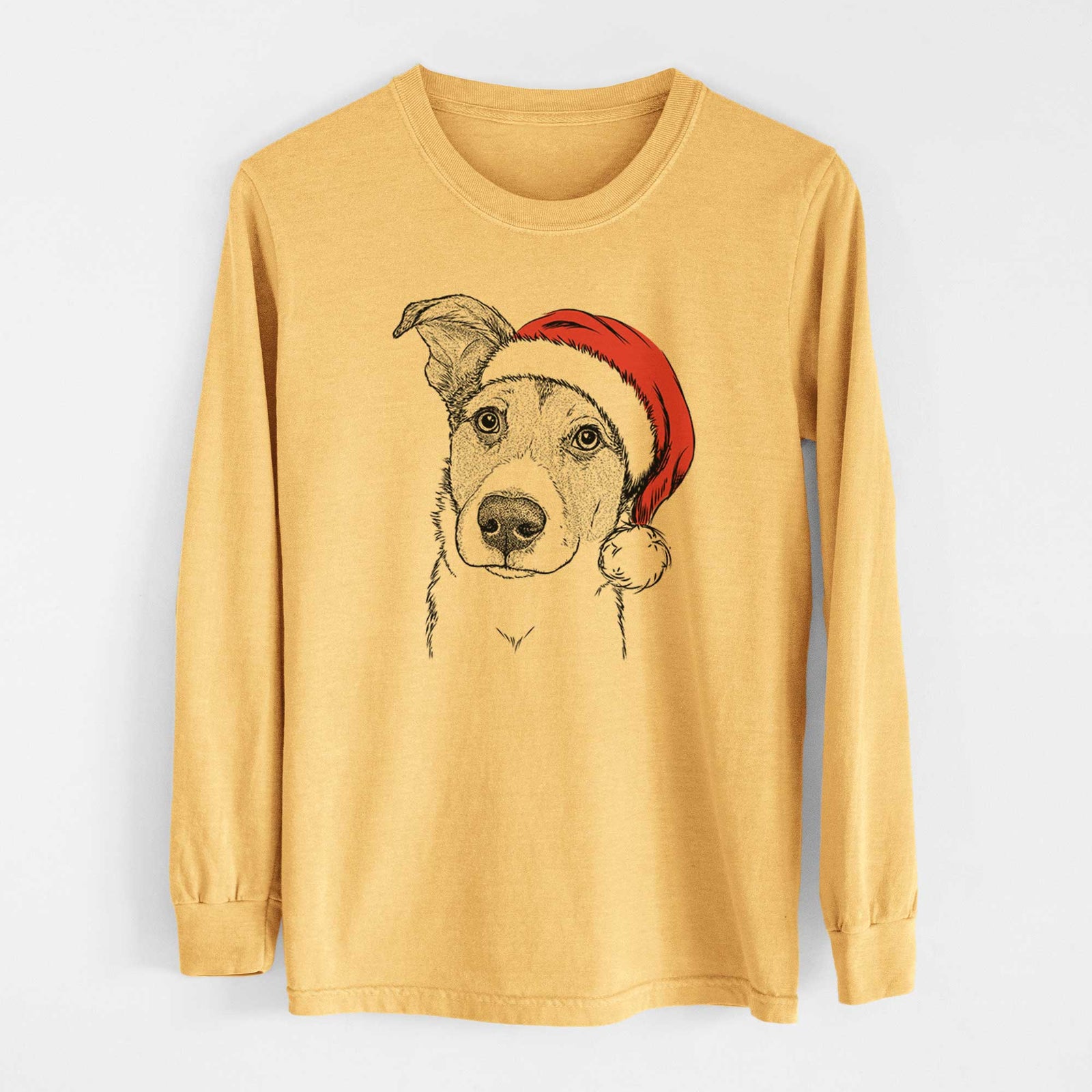 Santa Leia the Mixed Breed - Heavyweight 100% Cotton Long Sleeve