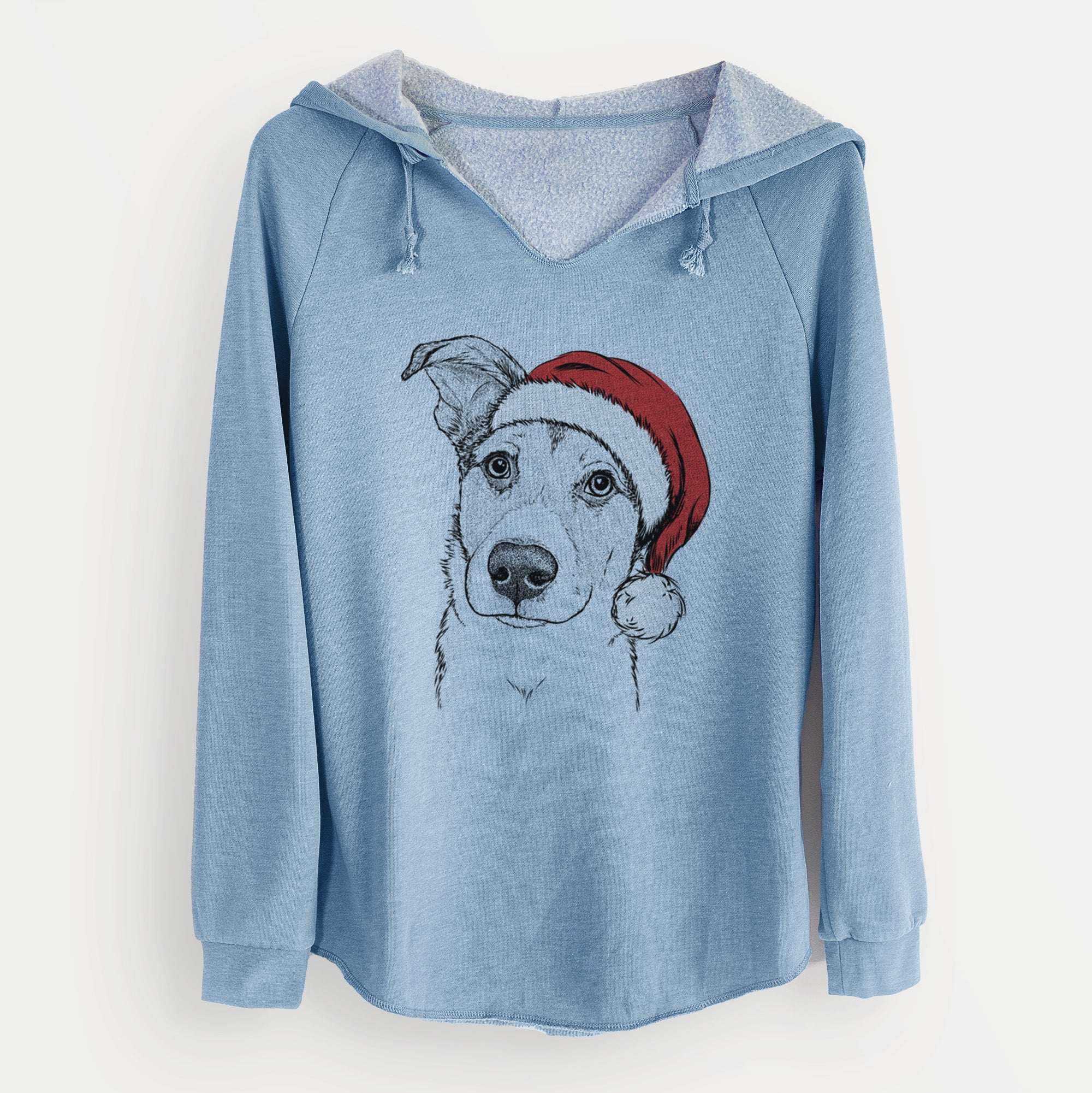 Santa Leia the Mixed Breed - Cali Wave Hooded Sweatshirt