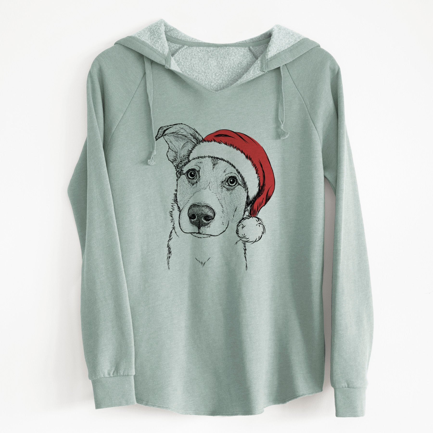 Santa Leia the Mixed Breed - Cali Wave Hooded Sweatshirt