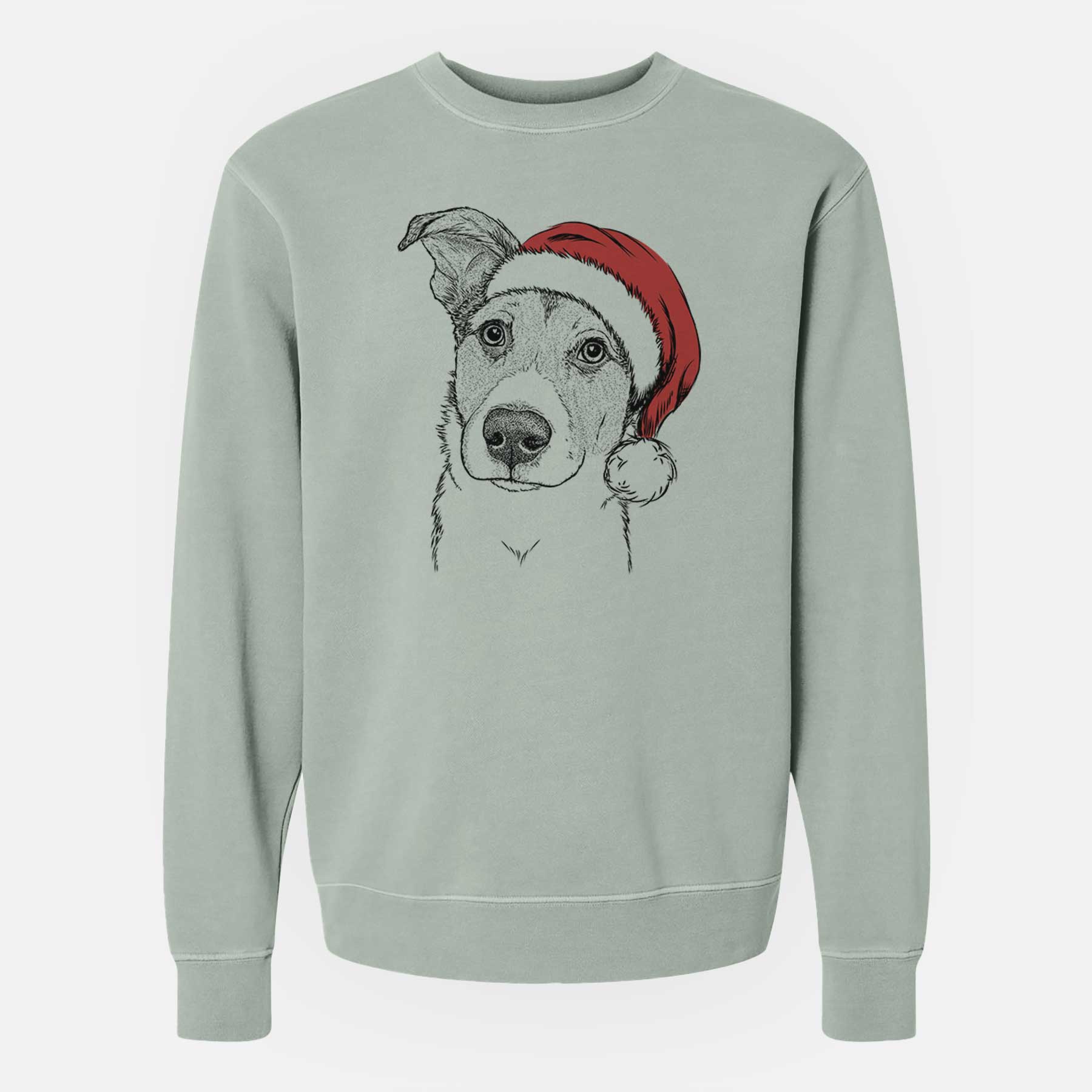 Santa Leia the Mixed Breed - Unisex Pigment Dyed Crew Sweatshirt