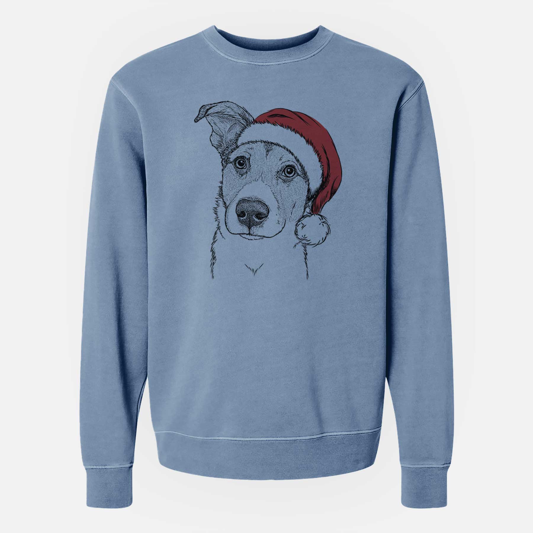 Santa Leia the Mixed Breed - Unisex Pigment Dyed Crew Sweatshirt