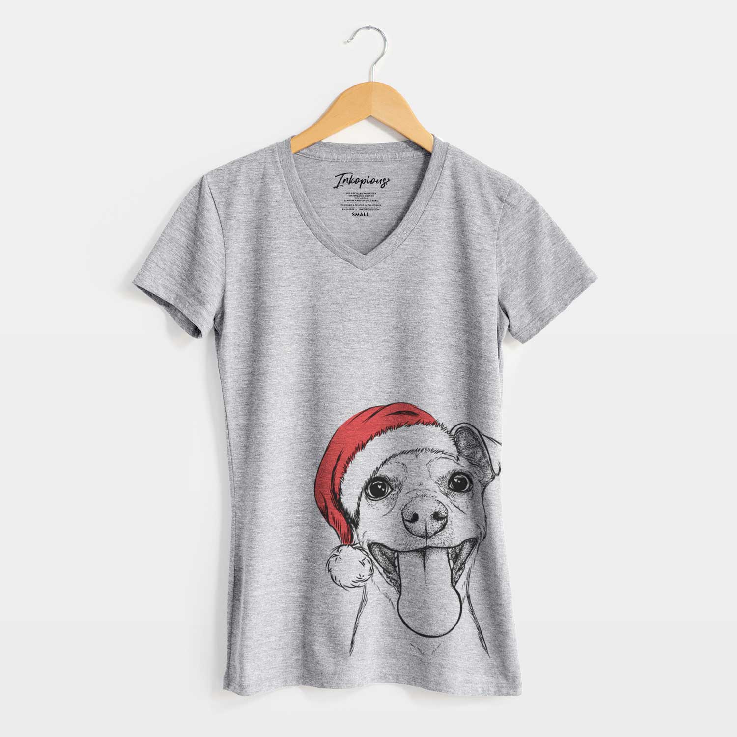 Santa Lemmie the Mixed Breed - Women's V-neck Shirt