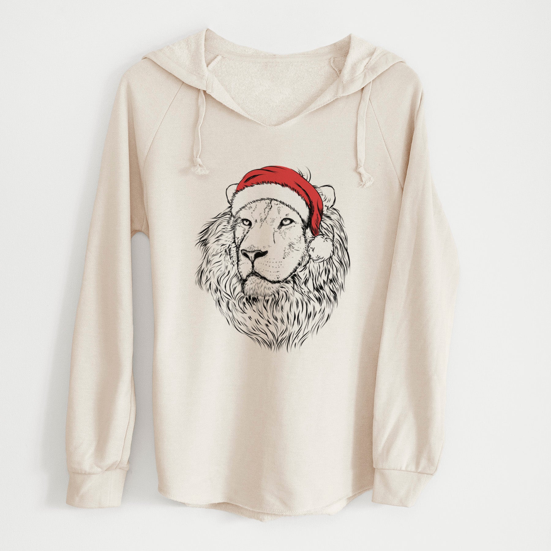 Santa Lenny the Lion - Cali Wave Hooded Sweatshirt