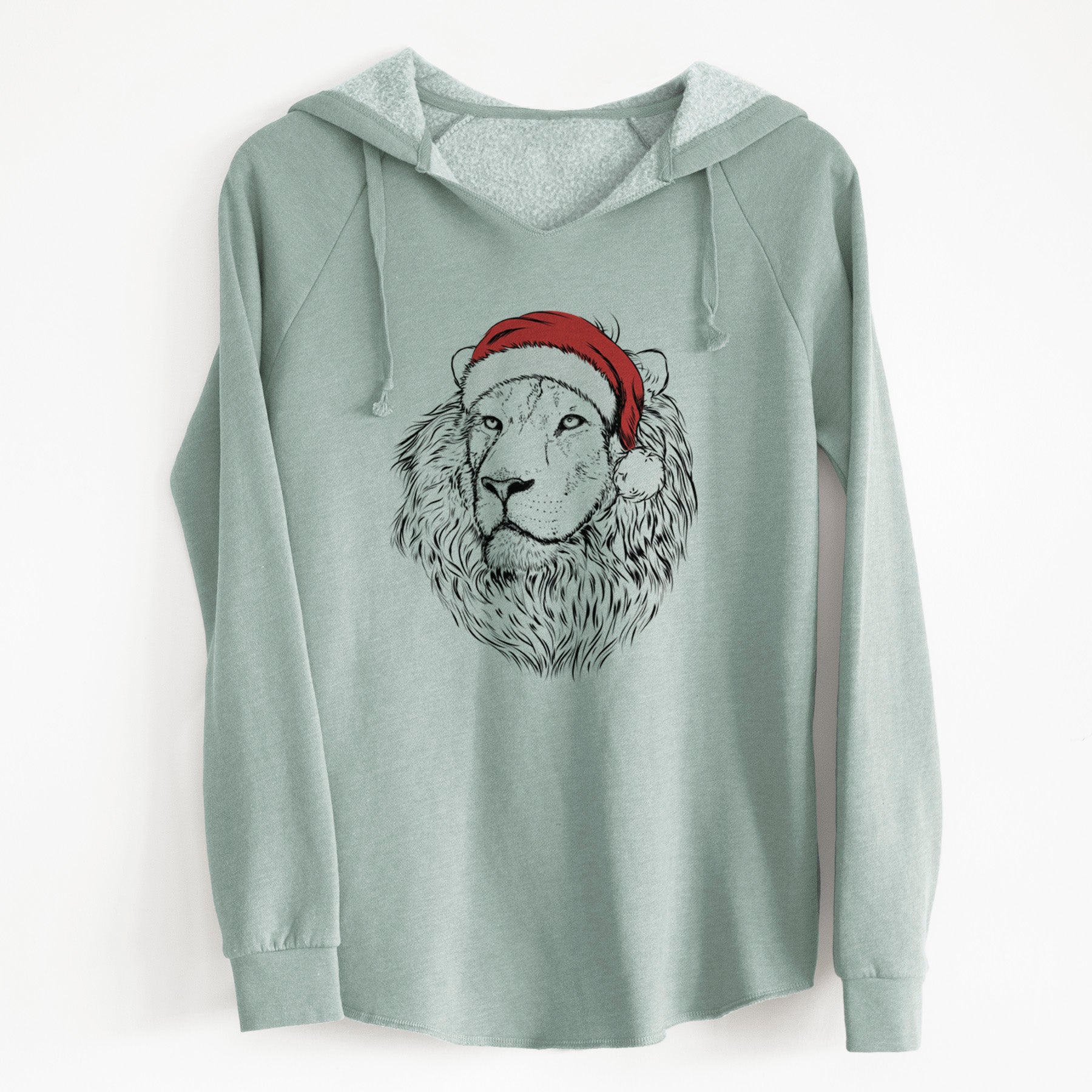 Santa Lenny the Lion - Cali Wave Hooded Sweatshirt