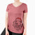 Santa Lenny the Lion - Women's V-neck Shirt