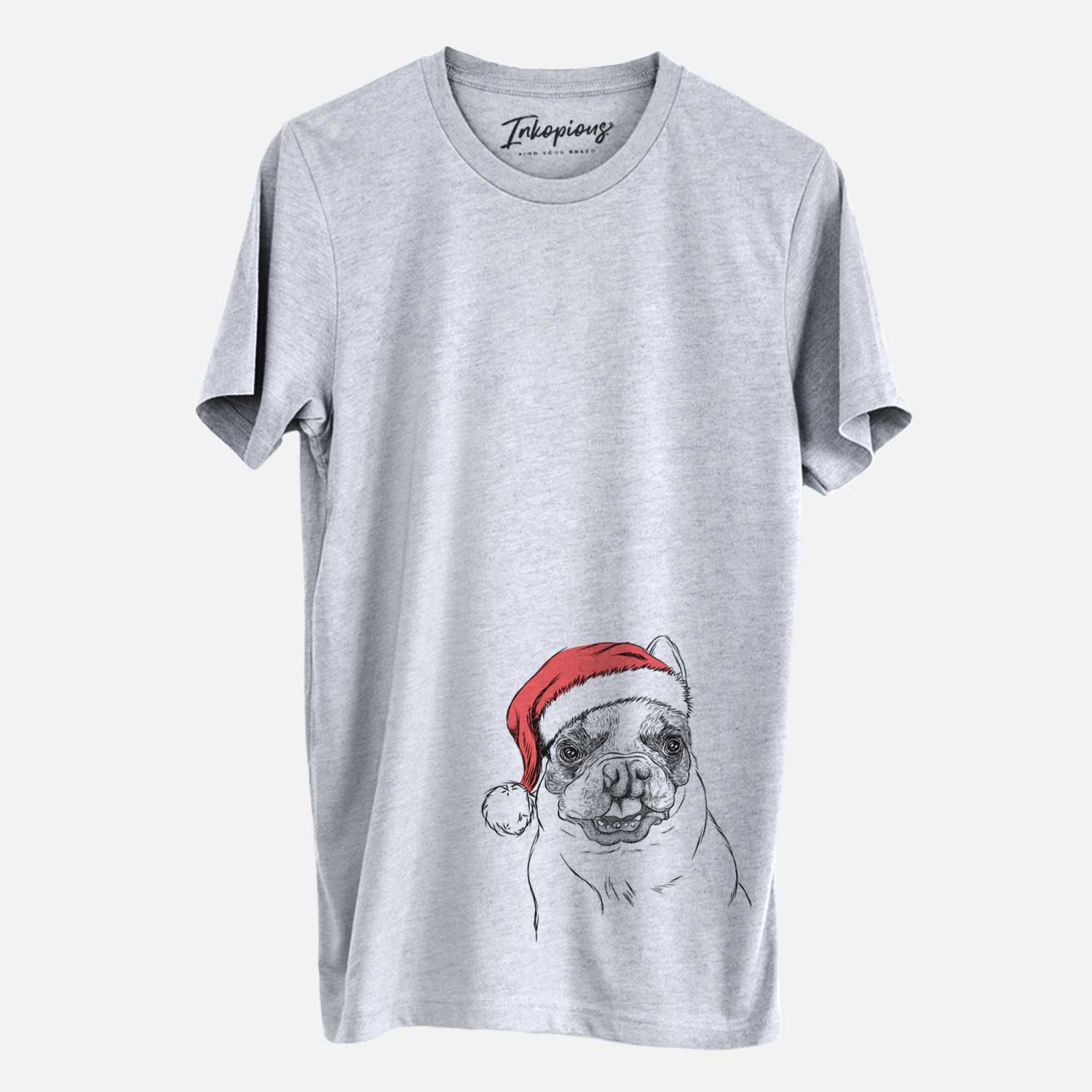 Santa Lentil the French Bulldog - Unisex Crewneck