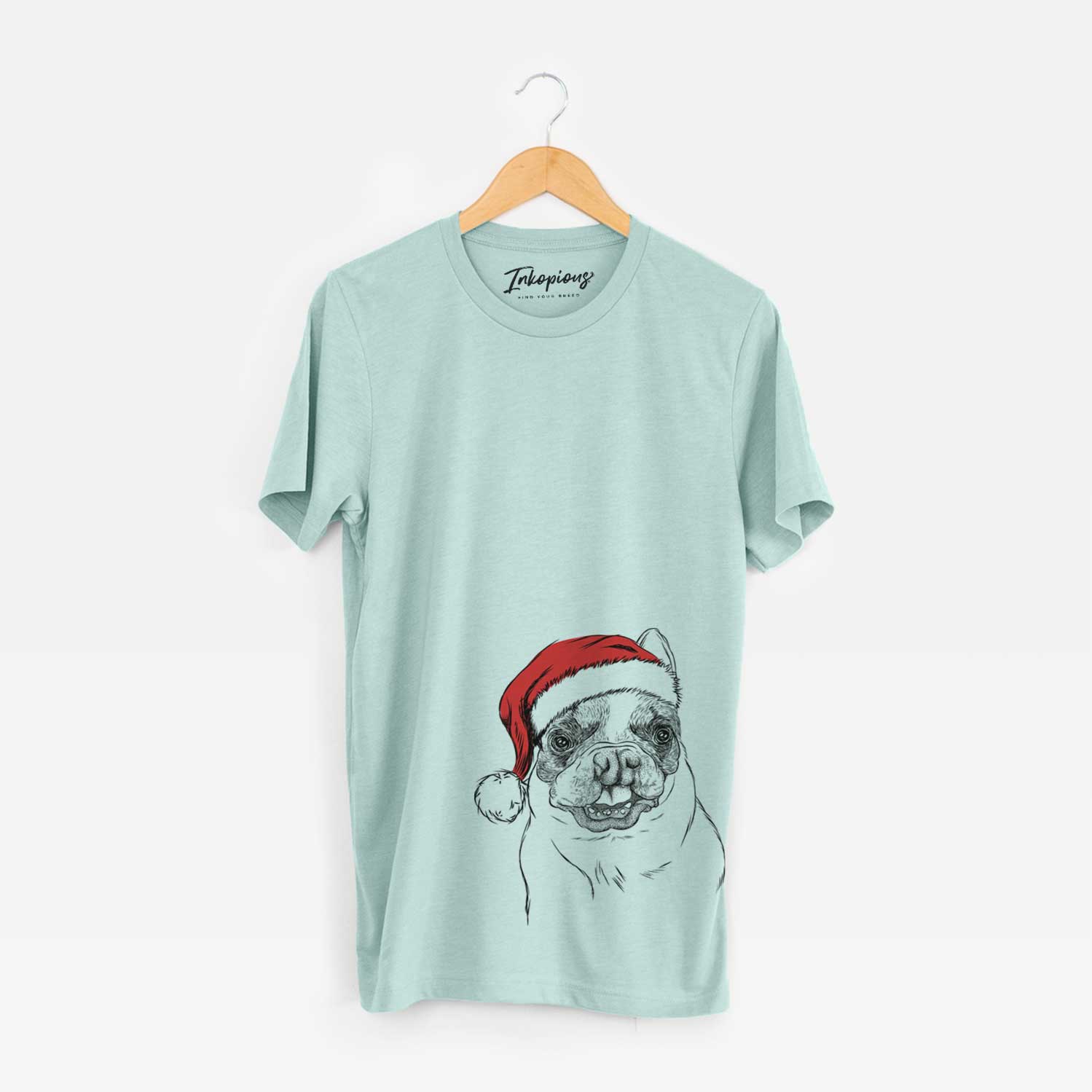 Santa Lentil the French Bulldog - Unisex Crewneck