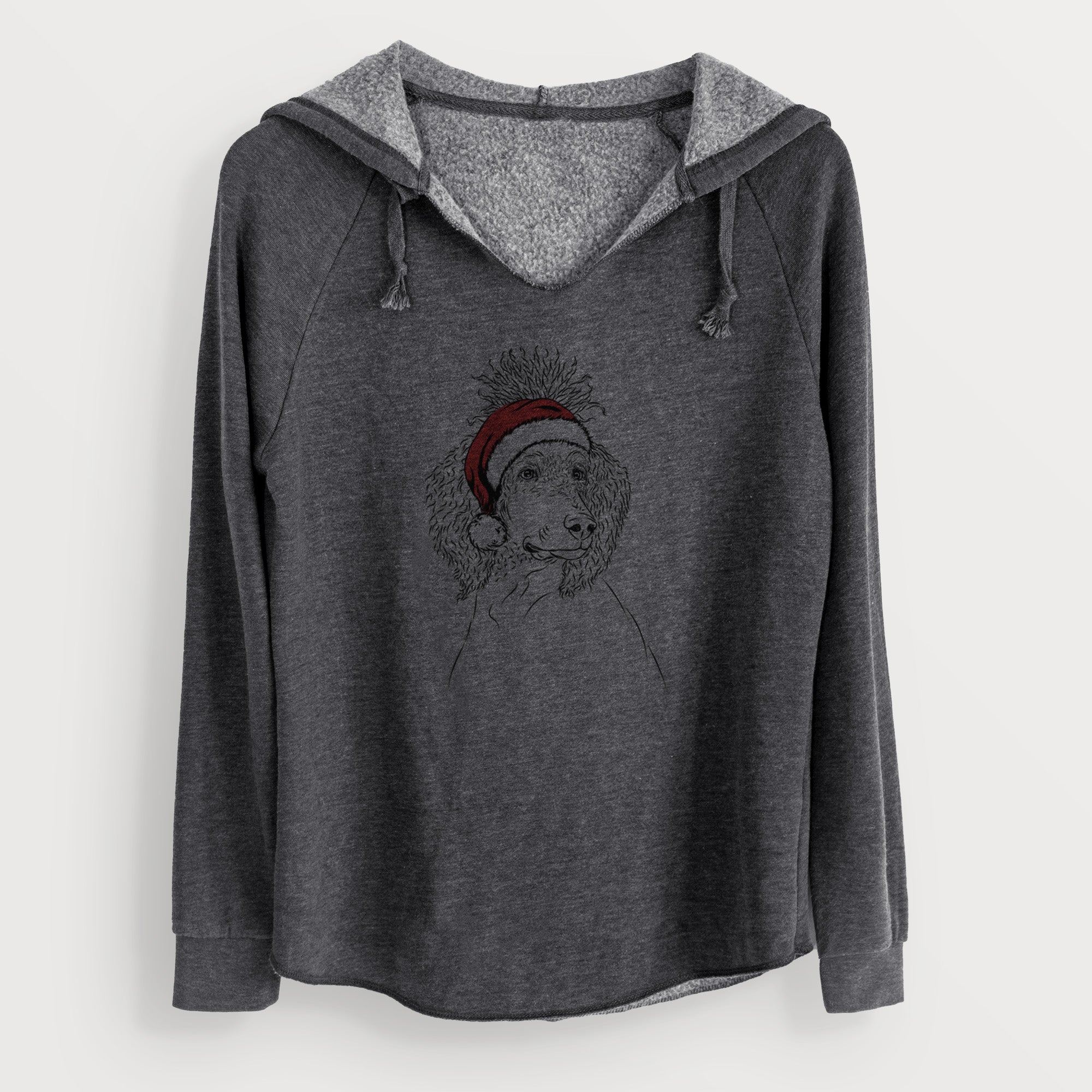 Santa Leo the Poodle - Cali Wave Hooded Sweatshirt