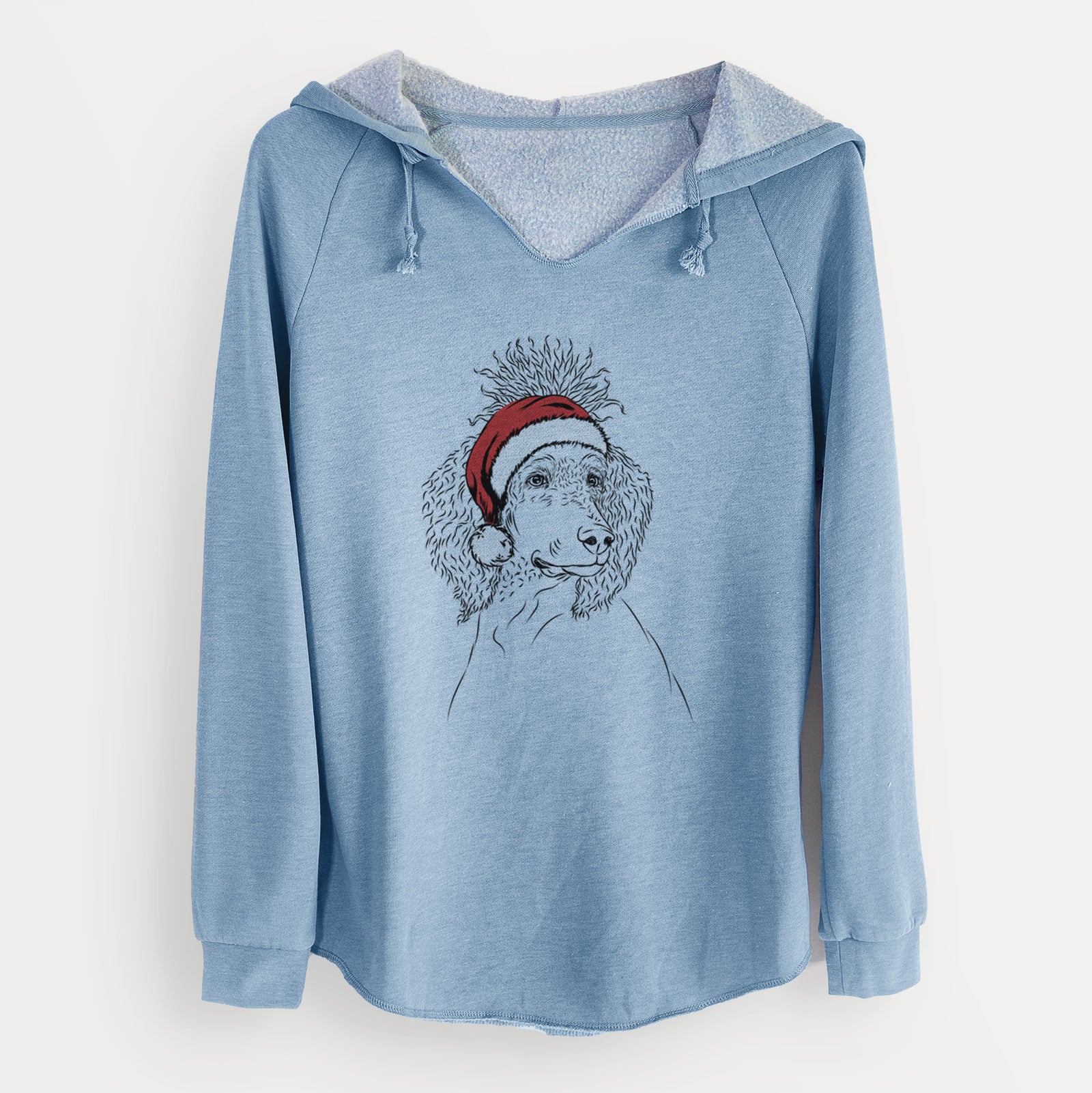 Santa Leo the Poodle - Cali Wave Hooded Sweatshirt