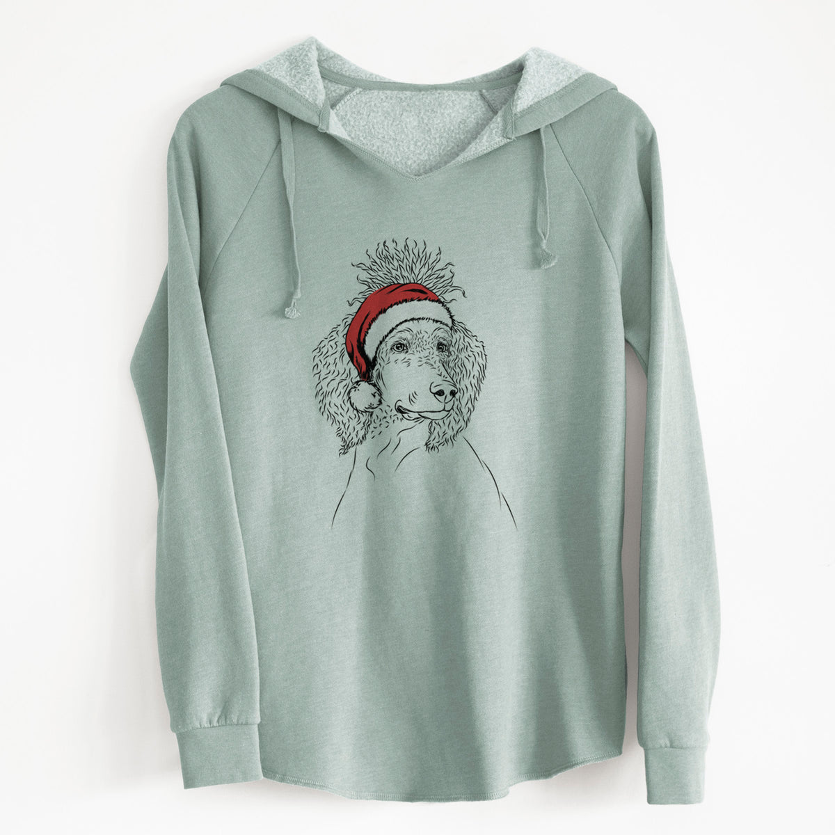 Santa Leo the Poodle - Cali Wave Hooded Sweatshirt
