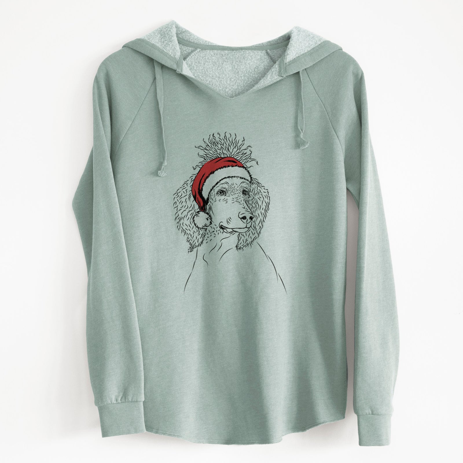 Santa Leo the Poodle - Cali Wave Hooded Sweatshirt