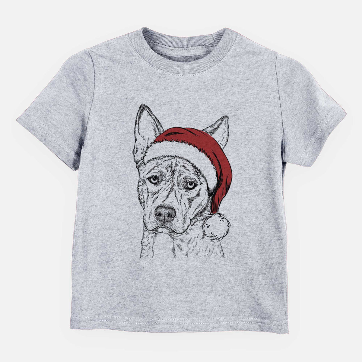 Santa Leo the Ibizan Hound Bull Mastiff Mix - Kids/Youth/Toddler Shirt