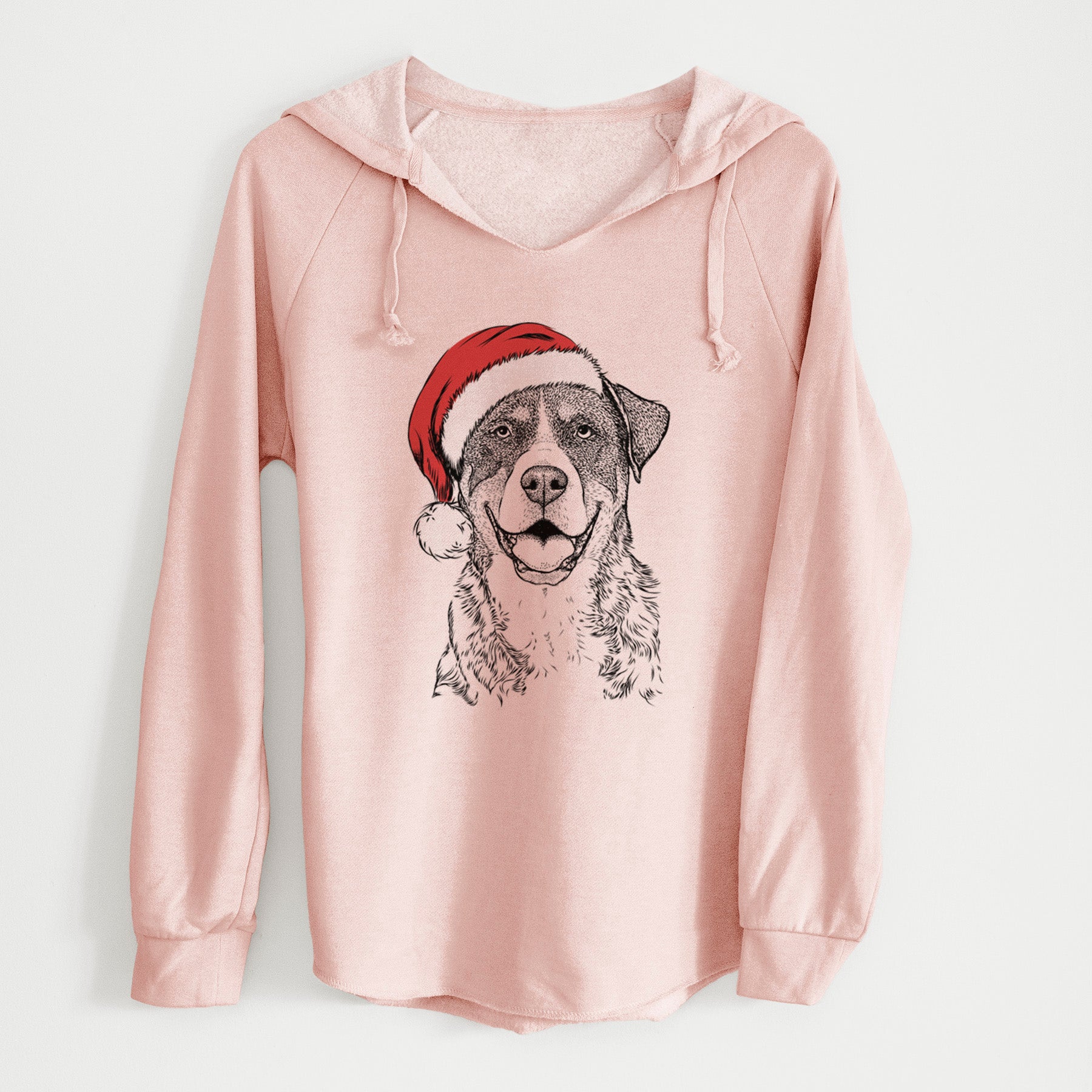 Santa Leon the Greater Swiss Mountain Dog - Cali Wave Hooded Sweatshirt